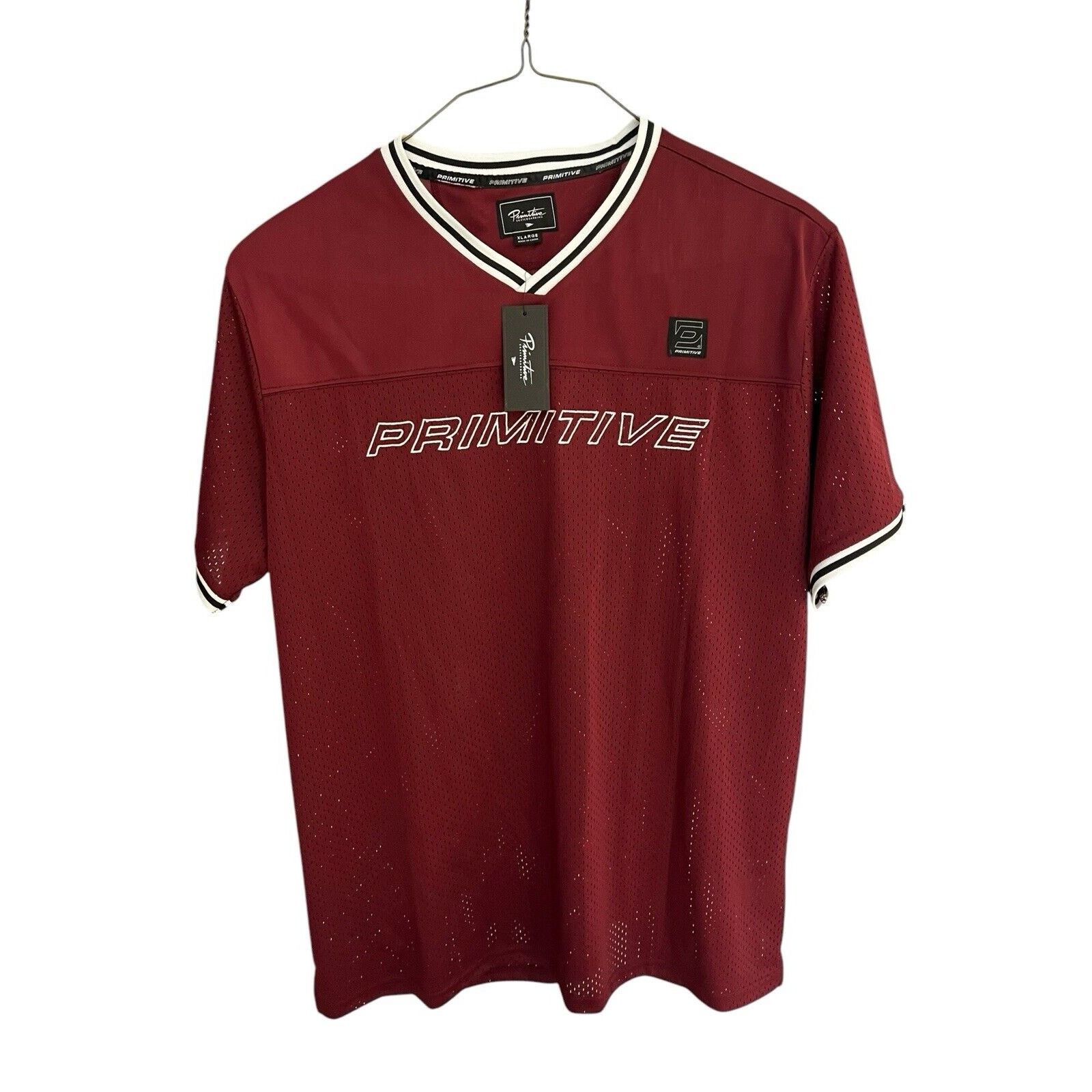 Primitive Primitive Skateboarding mens XL burgundy v-neck jersey NWT Size US XL / EU 56 / 4 - 1 Thumbnail
