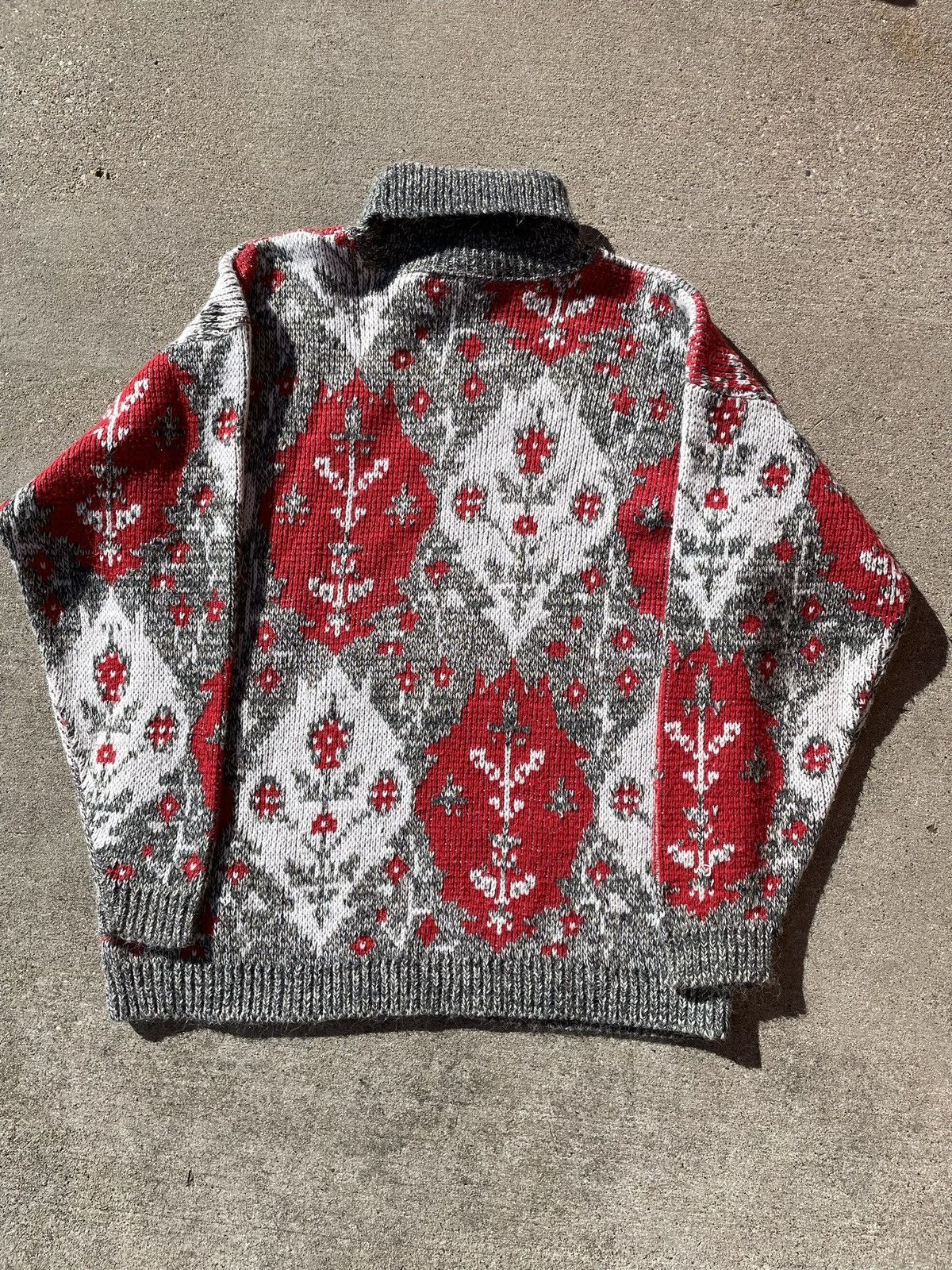 Vintage Vintage 90s Flower Knit Sweater L Size US L / EU 52-54 / 3 - 2 Thumbnail
