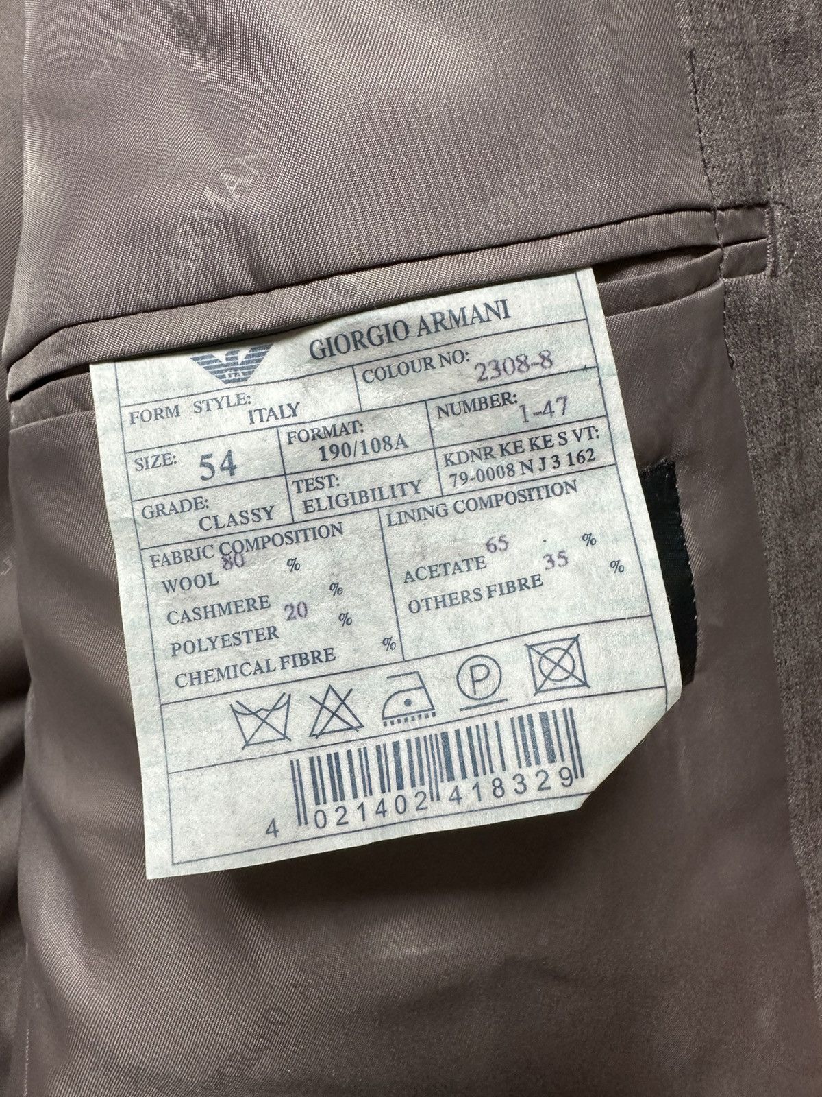Giorgio Armani Giorgio Armani Made in Italy Luxury Vintage Rare Jacket Size 54R - 7 Thumbnail