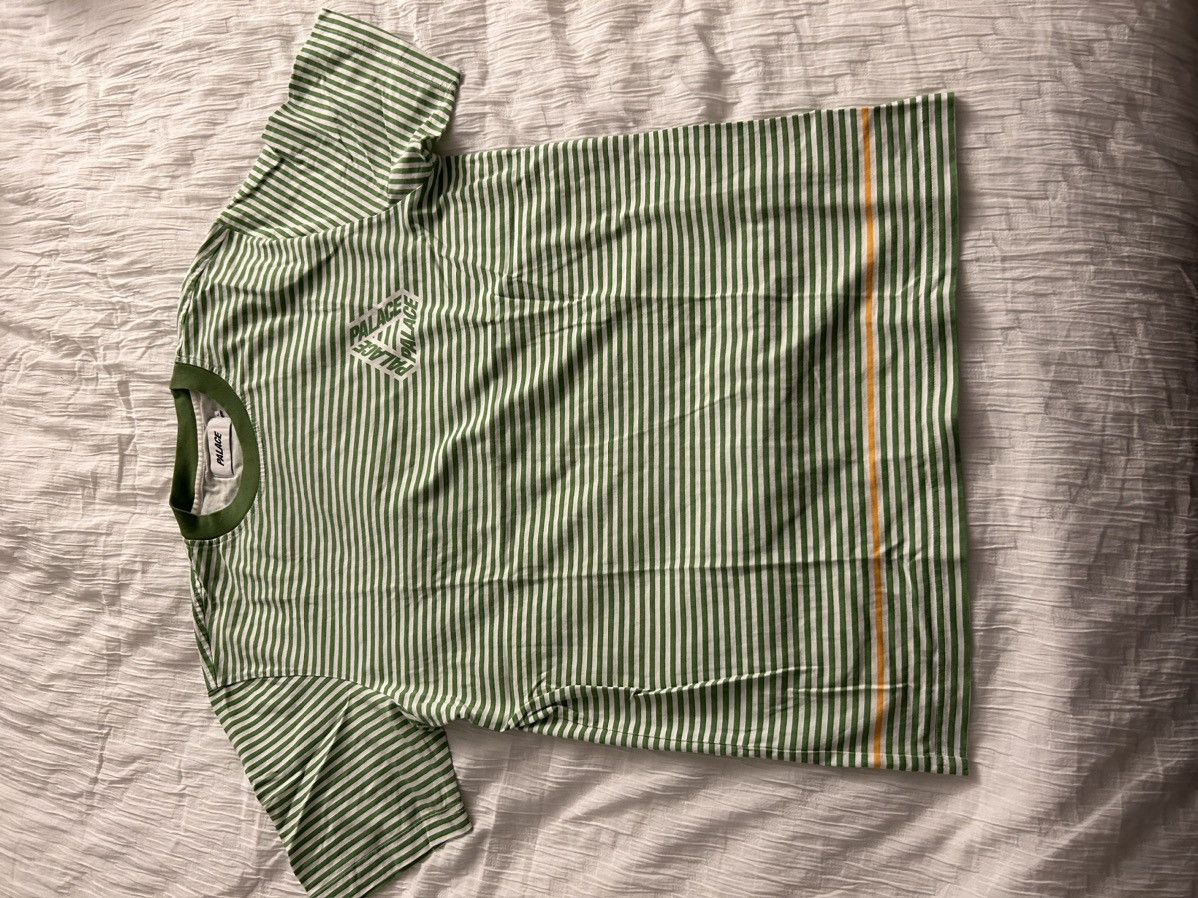 image of Palace Striped Tri Ferg Tee in Green, Men's (Size Large)