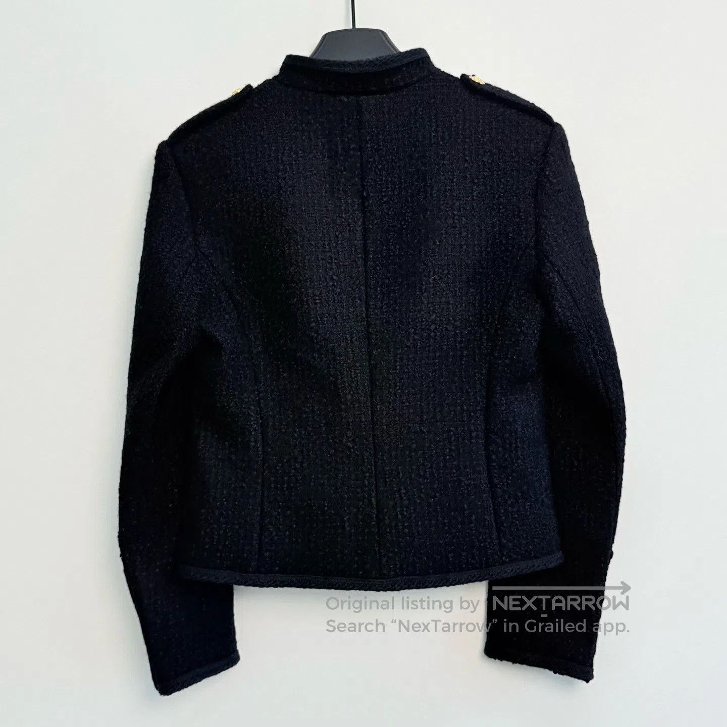 Celine Celine Tweed Gold Button Stand Collar Coat. Size XXS / US 00 / IT 34 - 3 Thumbnail