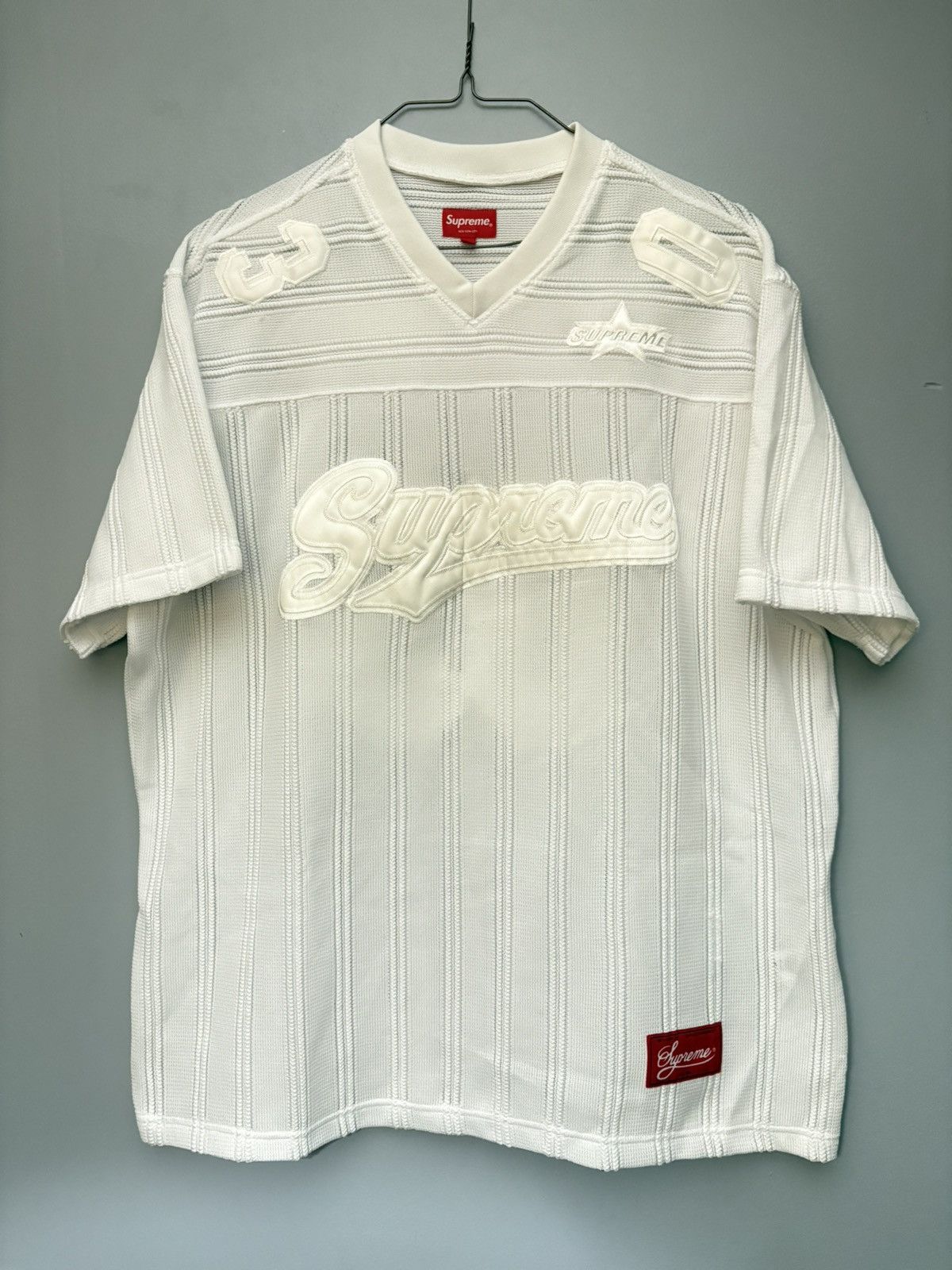 Supreme シュプリーム Gummo メッシュ　シャツ M シルバー Supreme Supreme Gummo Football Top Jersey Silver | Grailed