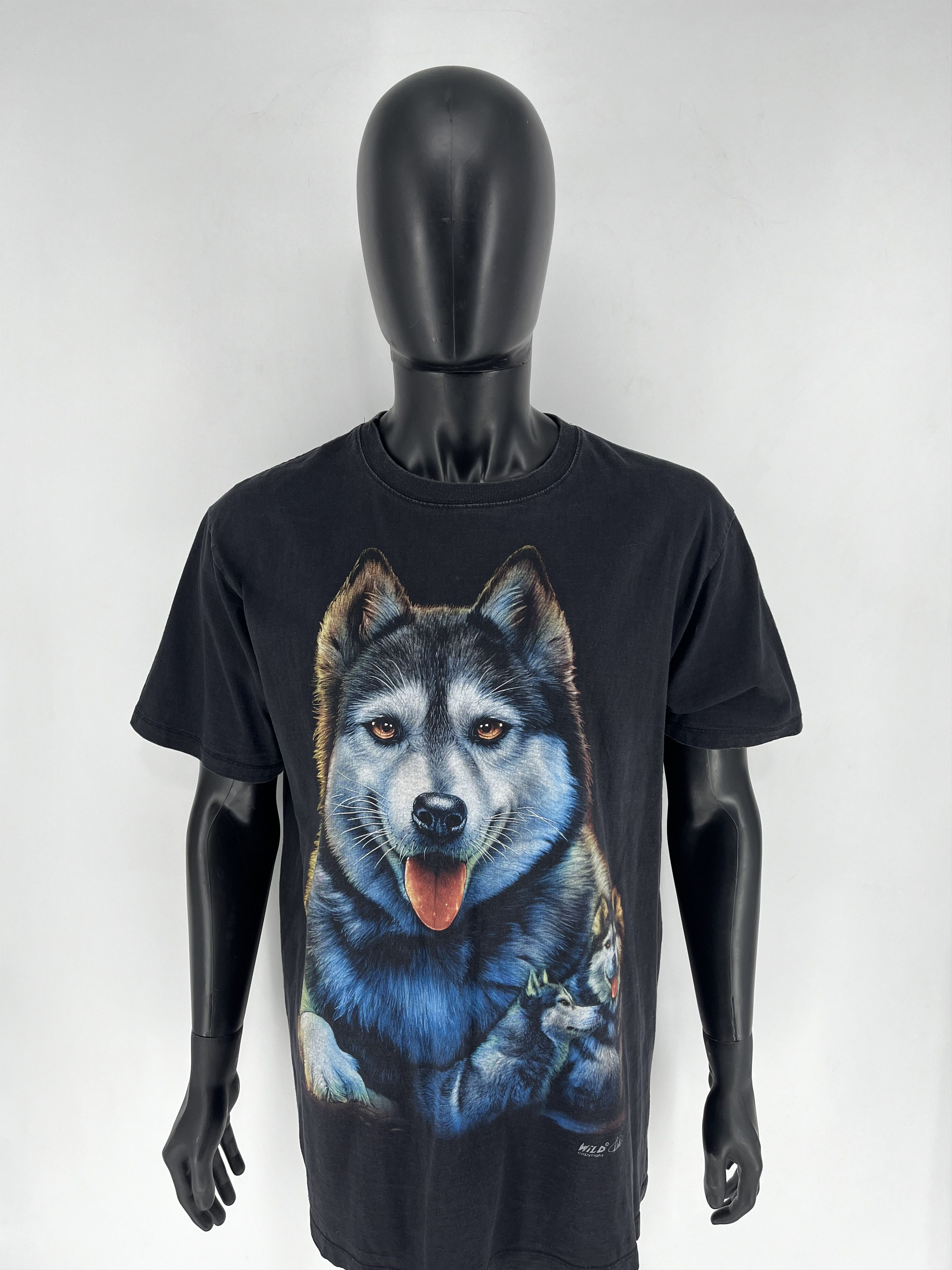 Vintage Vintage 90s Wolf Face Boxy Fit Tee Toys Rock Spiral XLize M Size US XL / EU 56 / 4 - 5 Thumbnail