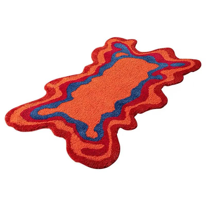 Other 70s Retro Style Psychedelic Groovy Tufted Rug Carpet Size ONE SIZE - 4 Thumbnail