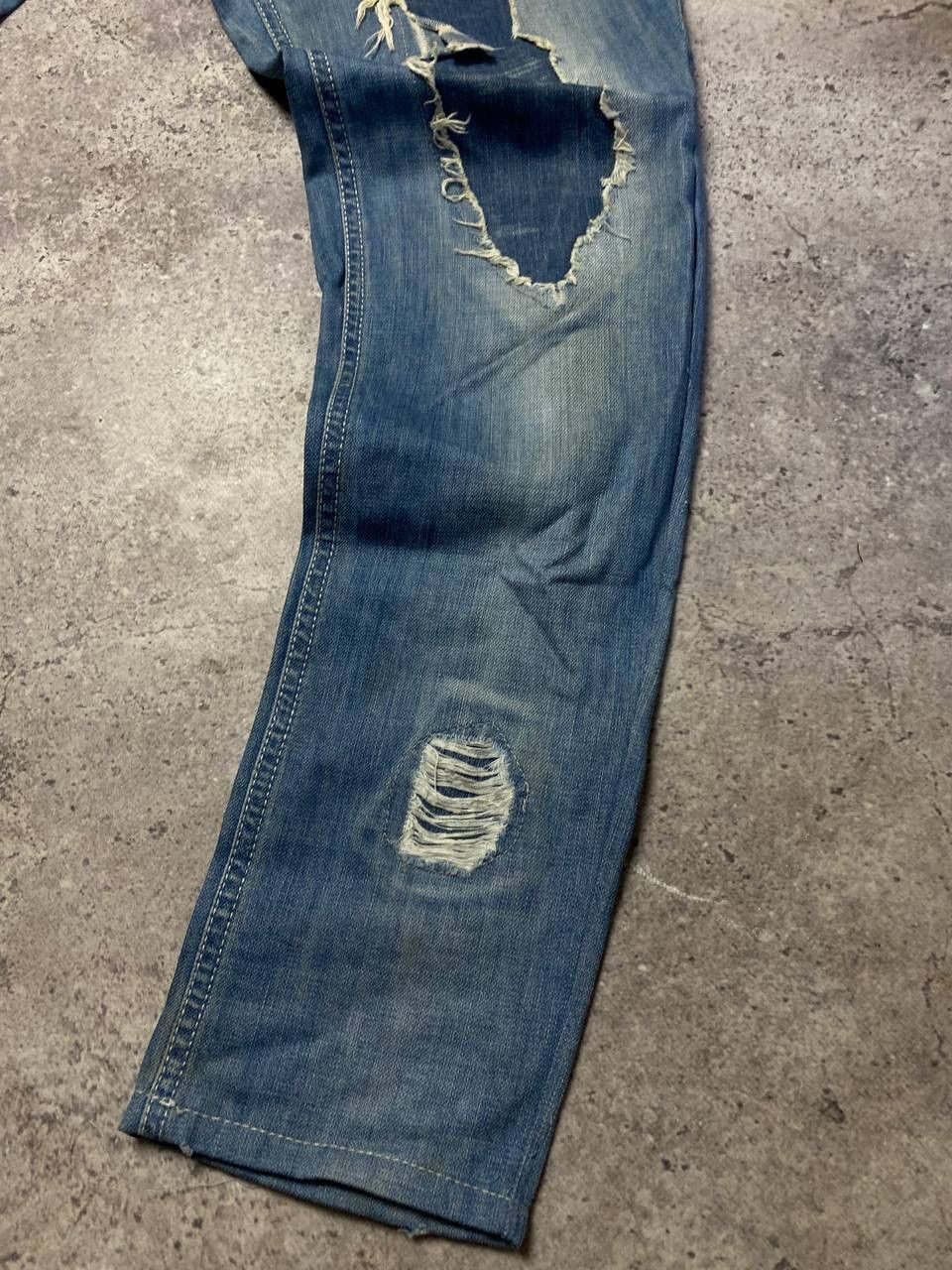 Absolut Joy × Vintage Absolut Joy Einstein Denim Jeans Junya Watanabe Style Pants Size US 34 / EU 50 - 7 Thumbnail