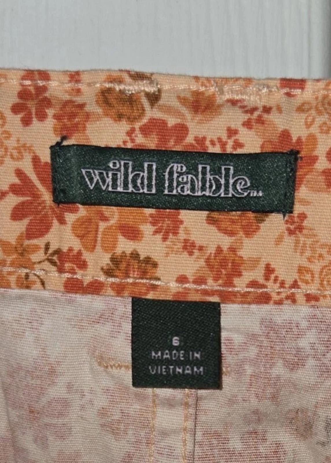 Other Wild Fable Womens Mini Skirt Rust Floral Print Size 6 Target Size 28" / US 6 / IT 42 - 7 Thumbnail