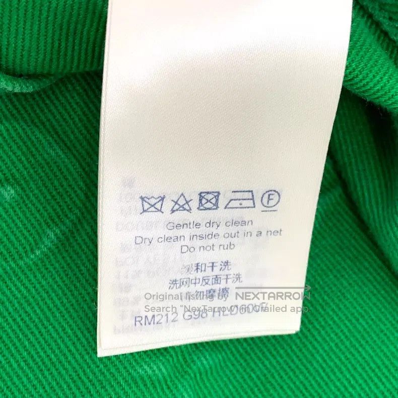 Louis Vuitton Louis Vuitton Green leather logo full print straight leg p Size US 30 / EU 46 - 8 Thumbnail