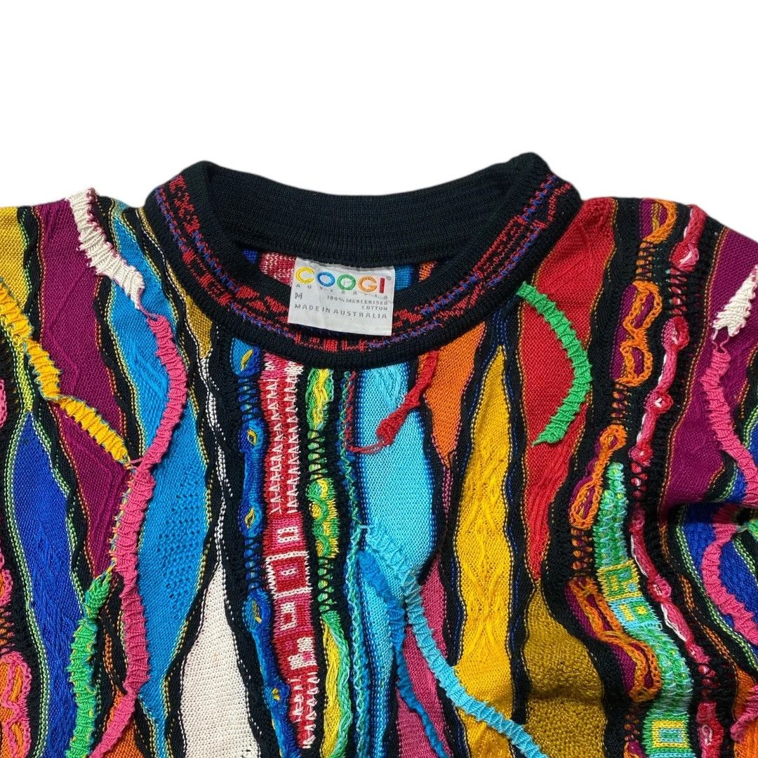 Coogi × Vintage Vintage 90s Coogi 3D Knitwear Sweater(Half sleeves) Size US M / EU 48-50 / 2 - 3 Thumbnail