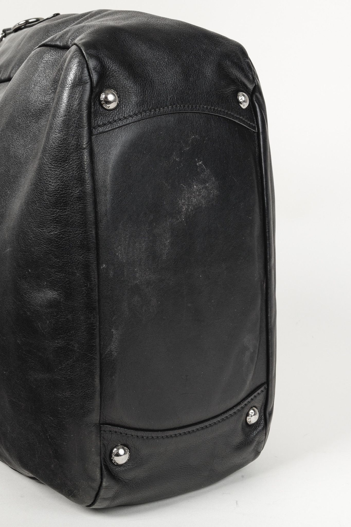 Prada Prada Medium Nero Soft Calf Leather Tote Bag Size ONE SIZE - 5 Thumbnail
