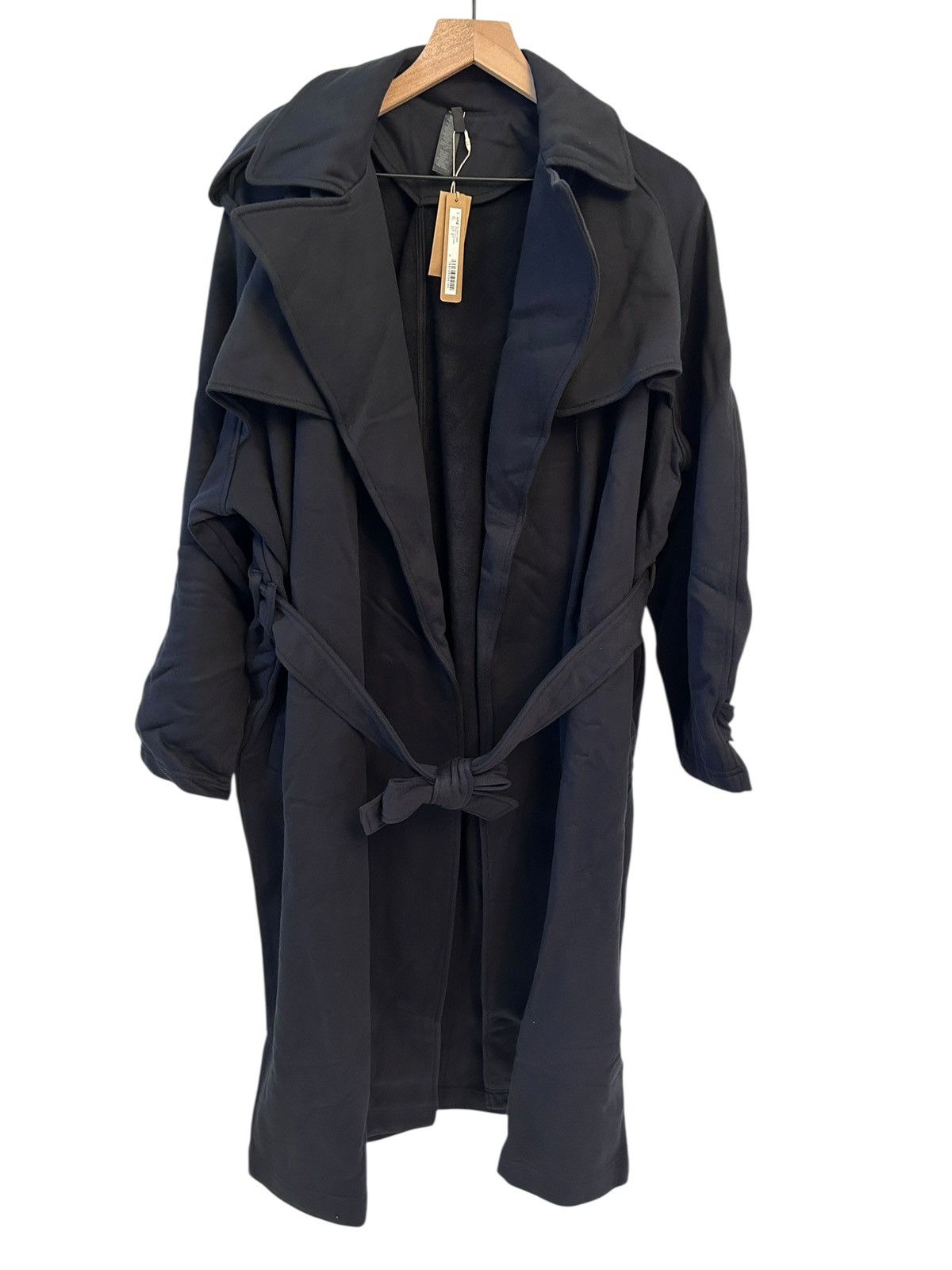 SKIMS SKIMS NWT Boyfriend Fleece Oversized Trench Coat - Onyx XS Size XS / US 0-2 / IT 36-38 - 1 Thumbnail