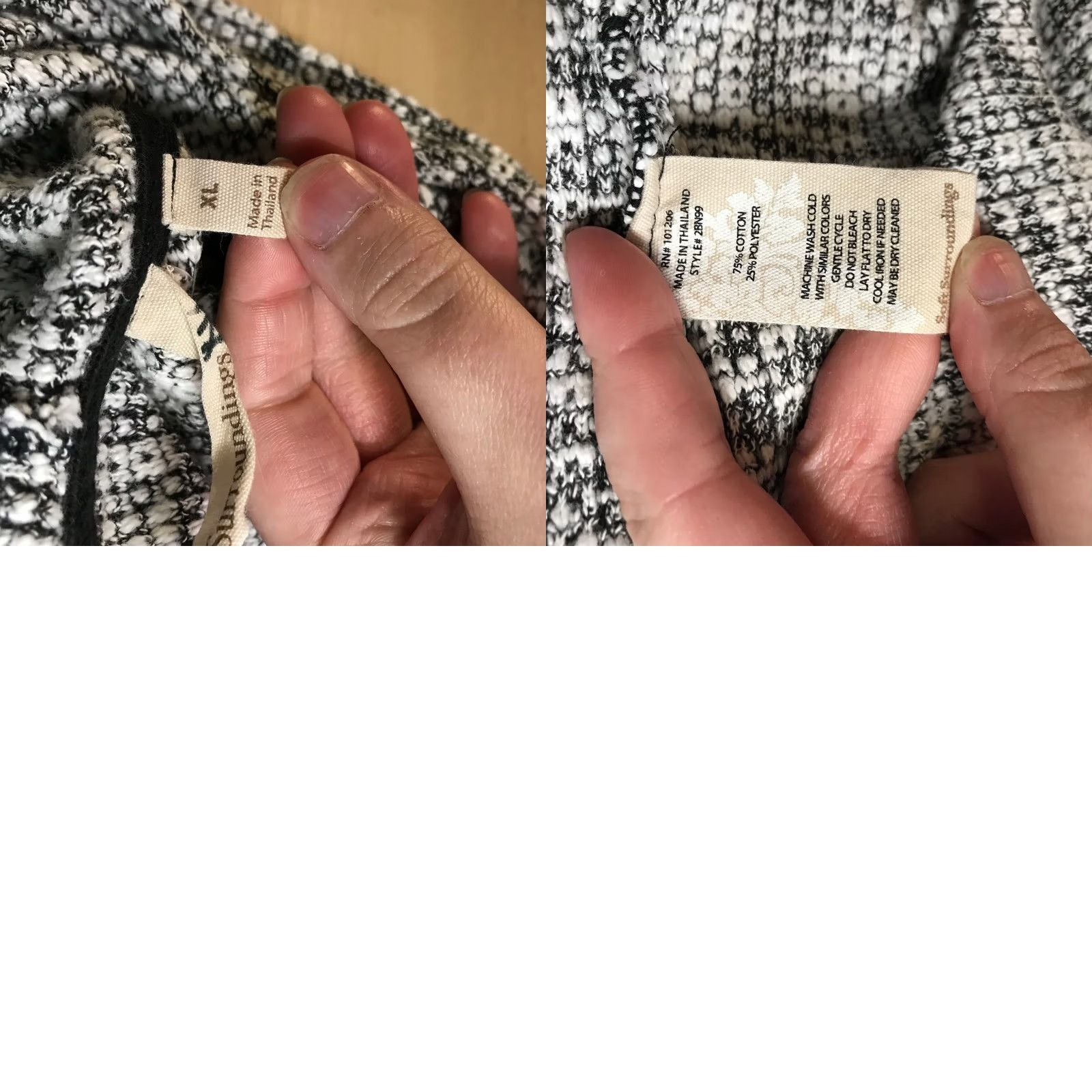 Soft Surroundings VINTAGE Soft Surroundings Marled Knit Hooded Cardigan Vest Open Front Pockets XL Size XL / US 12-14 / IT 48-50 - 8 Thumbnail