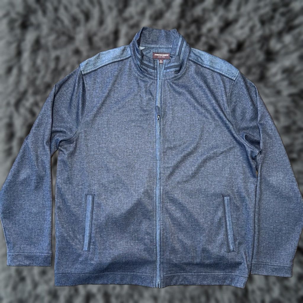 Johnston & Murphy **Mens Johnston Murphy Blue Full Zip Mock Neck Jacket Size XL** User: **Blue Johnston Murphy Mens Full Zip Mock Neck Jacket Size XL** Size US XL / EU 56 / 4 - 1 Thumbnail
