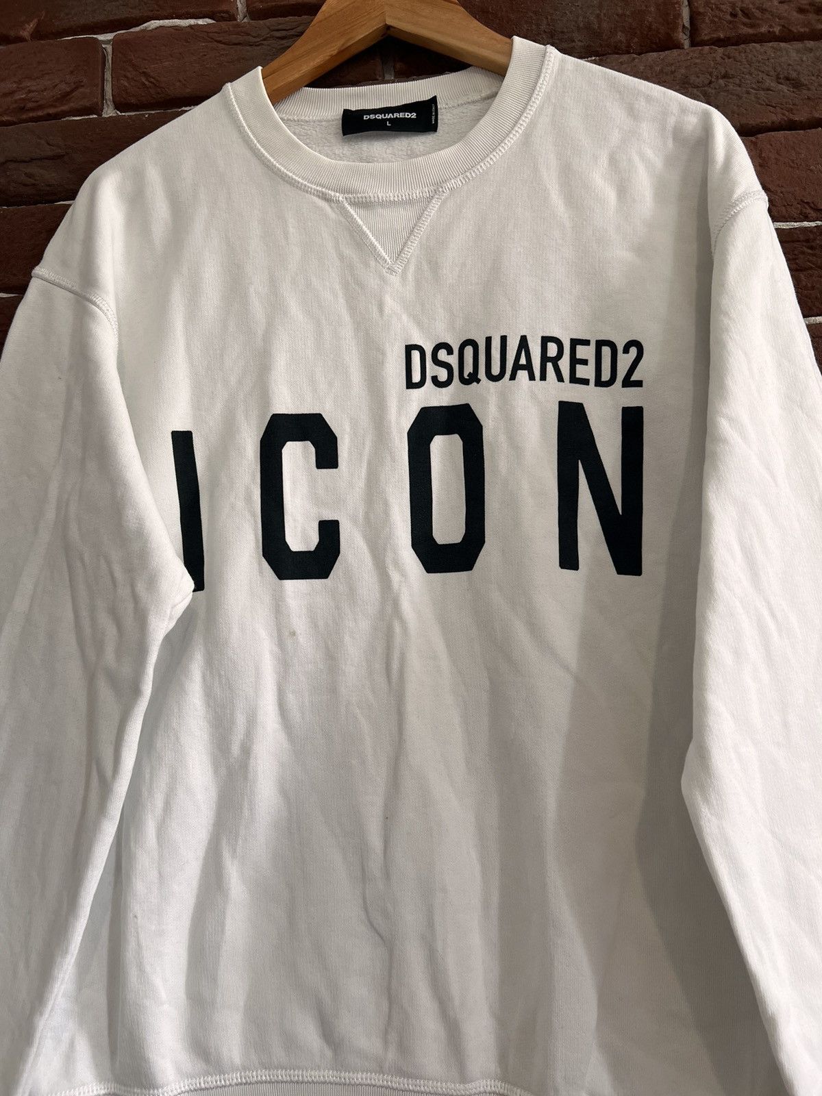 Dsquared2 Disquared2 Icon Logo Crewneck L Designer Hype White Size US L / EU 52-54 / 3 - 4 Thumbnail