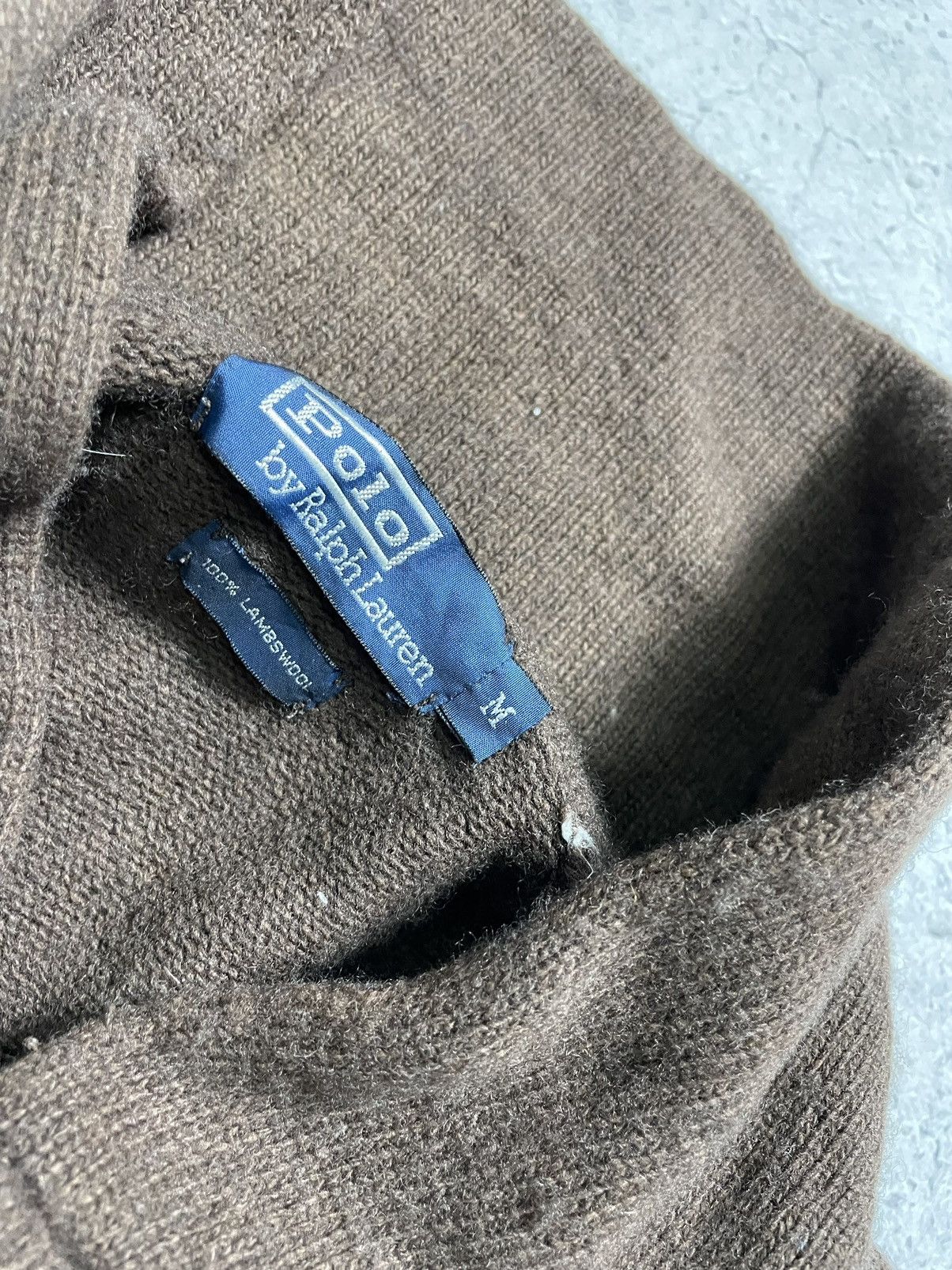Polo Ralph Lauren × Ralph Lauren × Vintage Vintage Polo Ralph Lauren Brown Big Pony Y2K Wool Sweater Size US M / EU 48-50 / 2 - 7 Thumbnail
