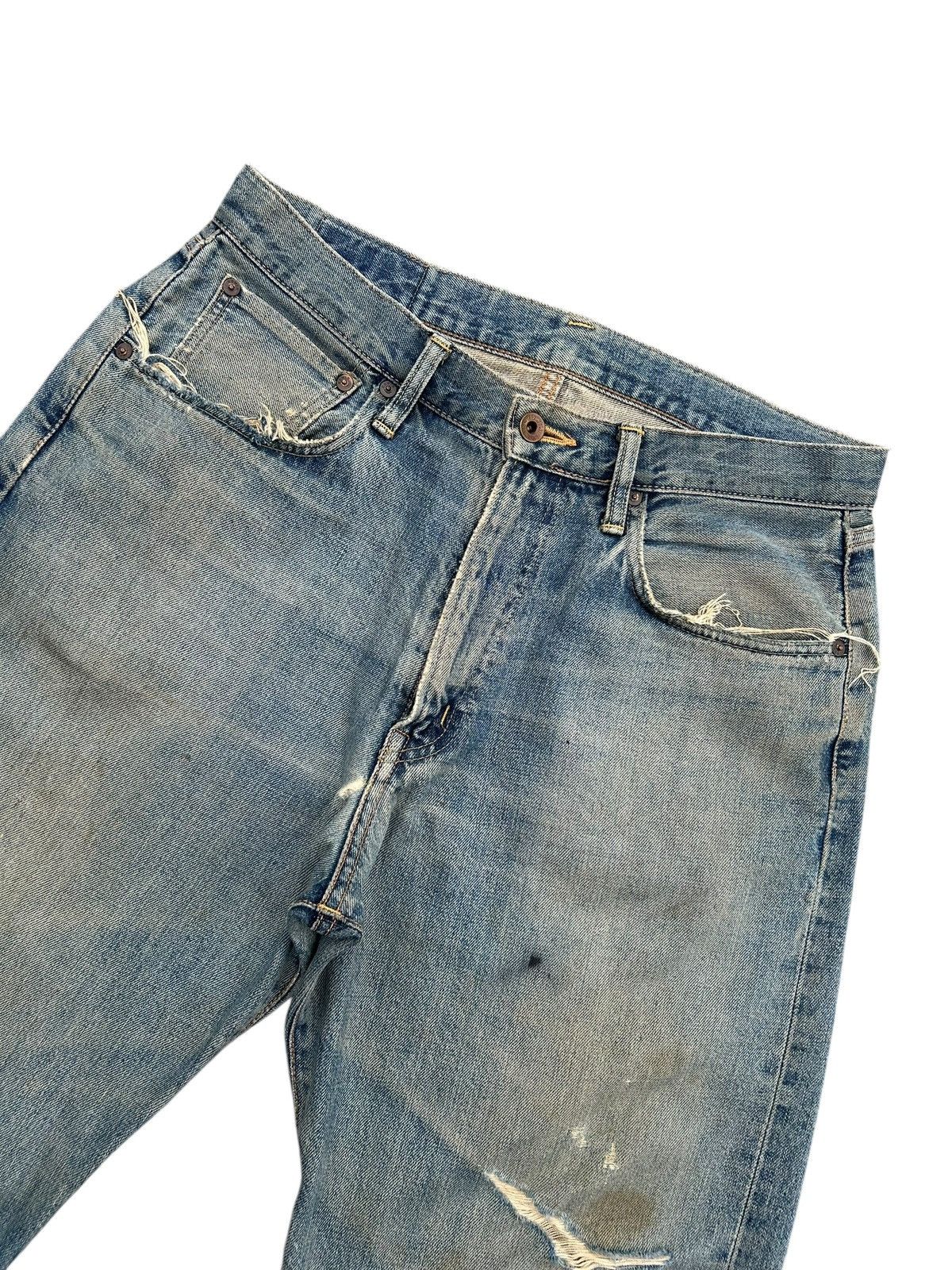 Kapital Thrashed Vintage Edwin 505 Selvedge Dirty Rusty Denim Jeans Size US 33 - 2 Thumbnail