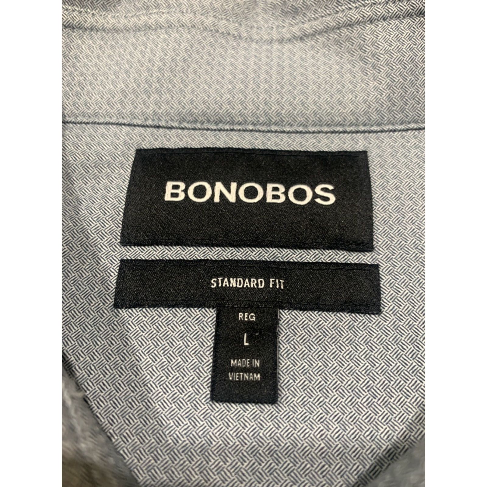 Bonobos Bonobos Standard Fit Button-Up Shirt - Light Gray - Size L - Casual Long Sleeve Cotton - Mens Size US L / EU 52-54 / 3 - 6 Thumbnail