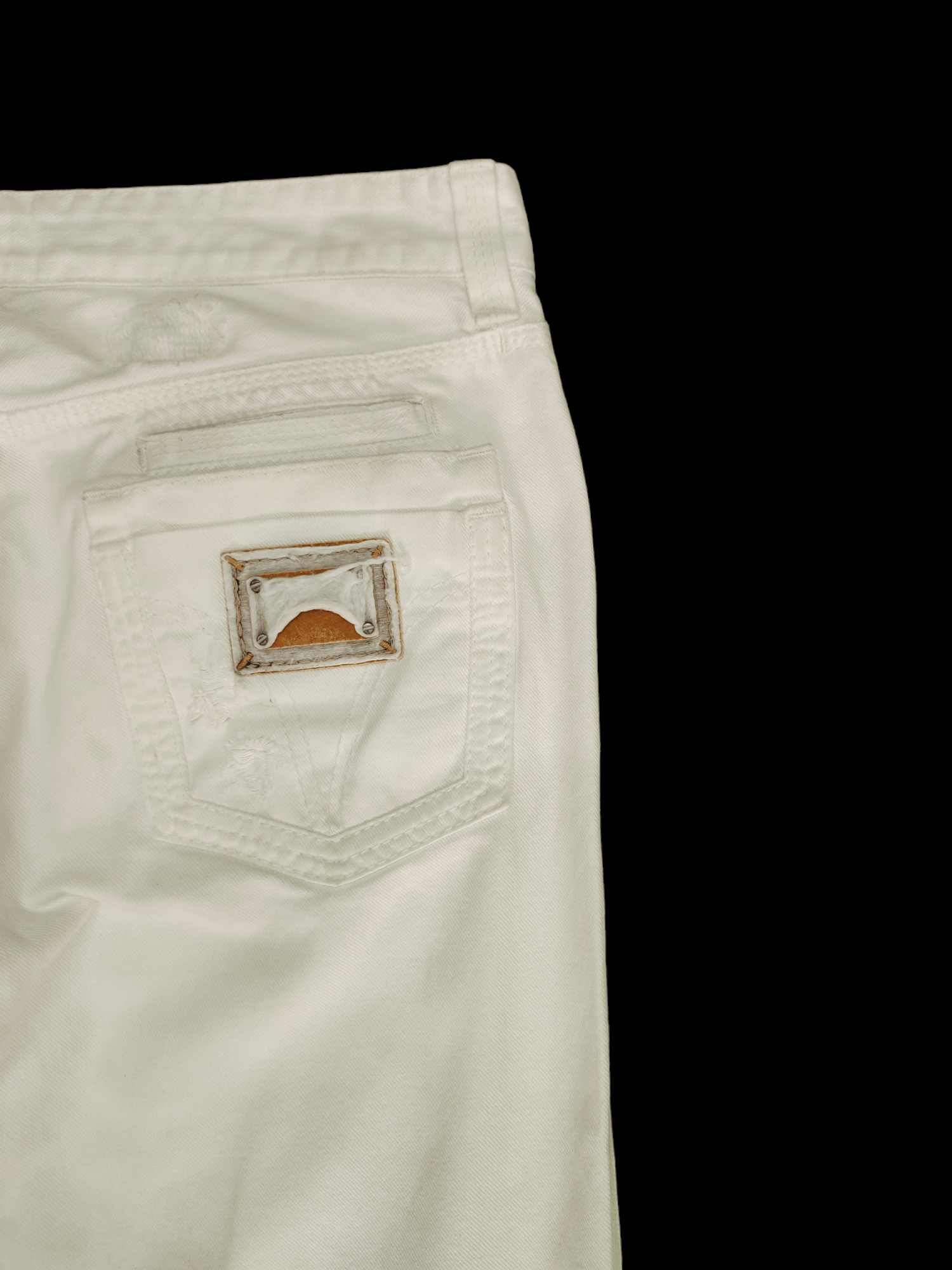 Dolce & Gabbana Dolce & Gabbana White Distressed Denim Jeans Low Rise Size US 33 - 15 Thumbnail