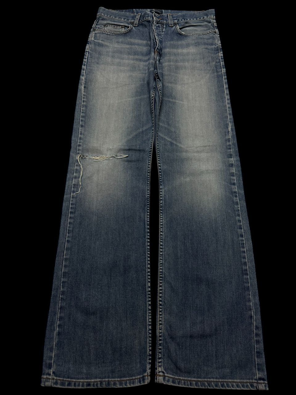 H&M 💥Grunge💥Vintage H&M Logg Mudwash Insane Distressed Denim Size US 31 - 1 Thumbnail