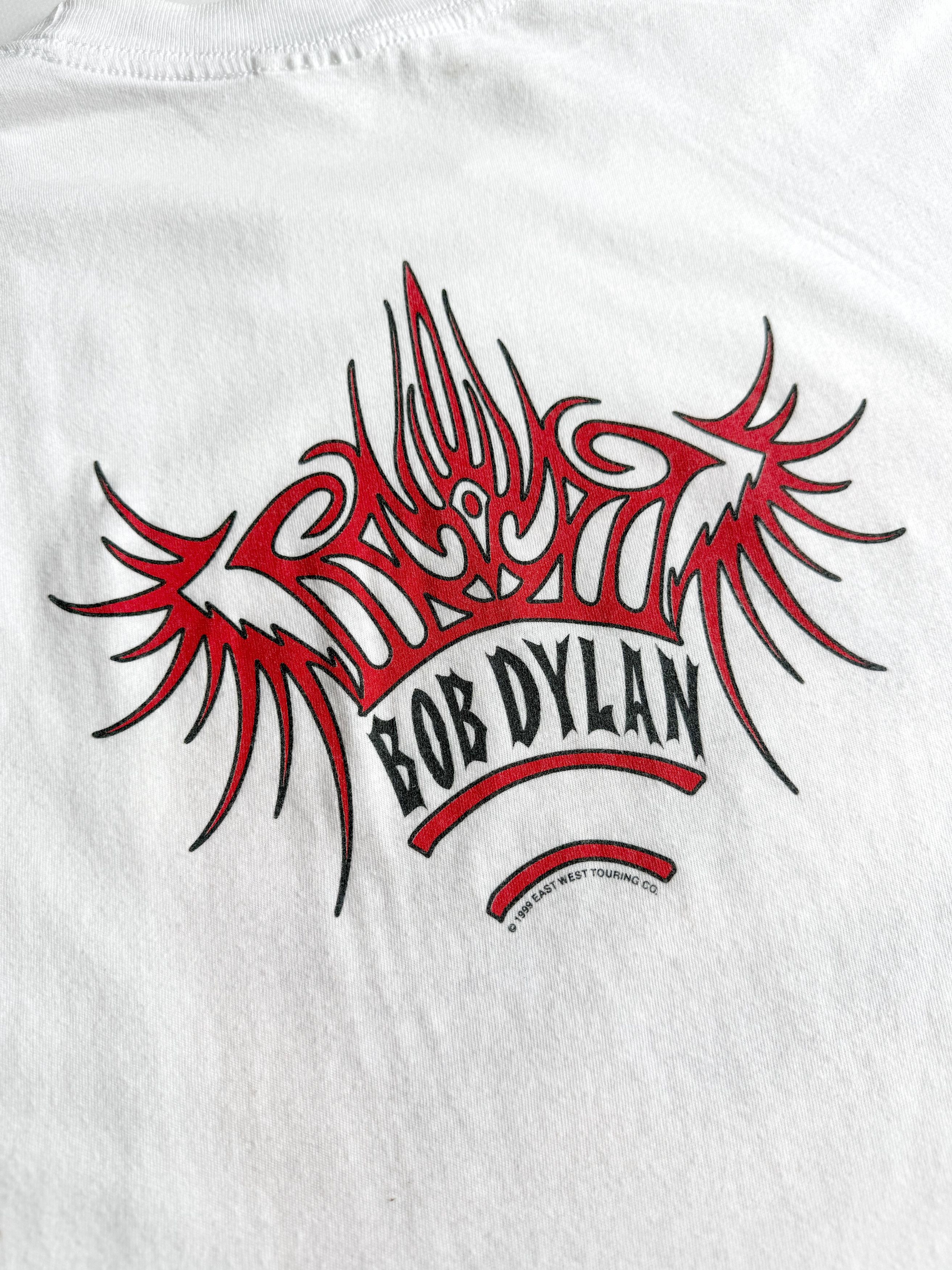 Band Tees 99s Bob Dylan "Never Ending Tour" Crown Back Graphic Tee Y2K Size US XL / EU 56 / 4 - 5 Thumbnail