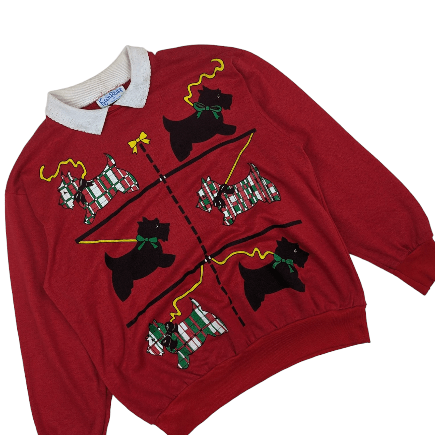 Vintage Vintage 90's KAREN BLAKE Cute Dog Animal Graphic Jumper Size XL / US 12-14 / IT 48-50 - 2 Thumbnail