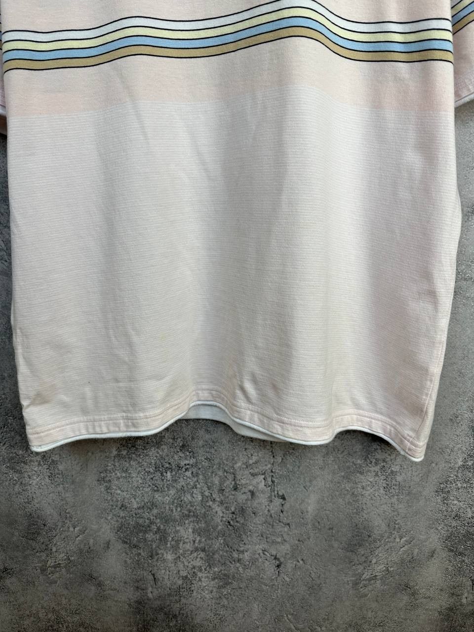 Yves Saint Laurent Yves Saint Laurent YSL Striped T-Shirt Crew Neck Pink Tee Size US XL / EU 56 / 4 - 6 Thumbnail