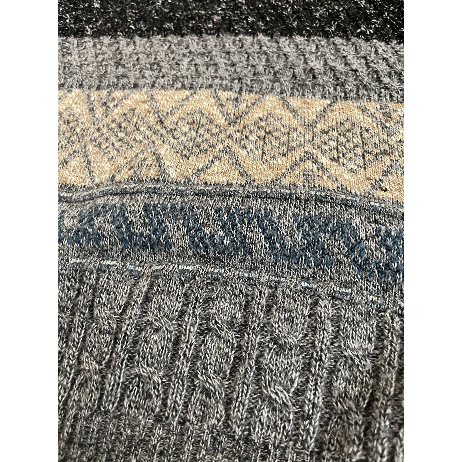 Montagut Vintage Montagut Sweater Mens Large Gray Pattern Knit Italy Size US L / EU 52-54 / 3 - 7 Thumbnail