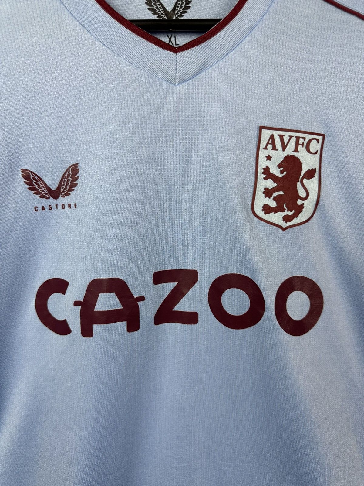 Castore Aston Villa FC 2022-2023 XL Visitor Football Shirt CASTORE Size US XL / EU 56 / 4 - 3 Thumbnail