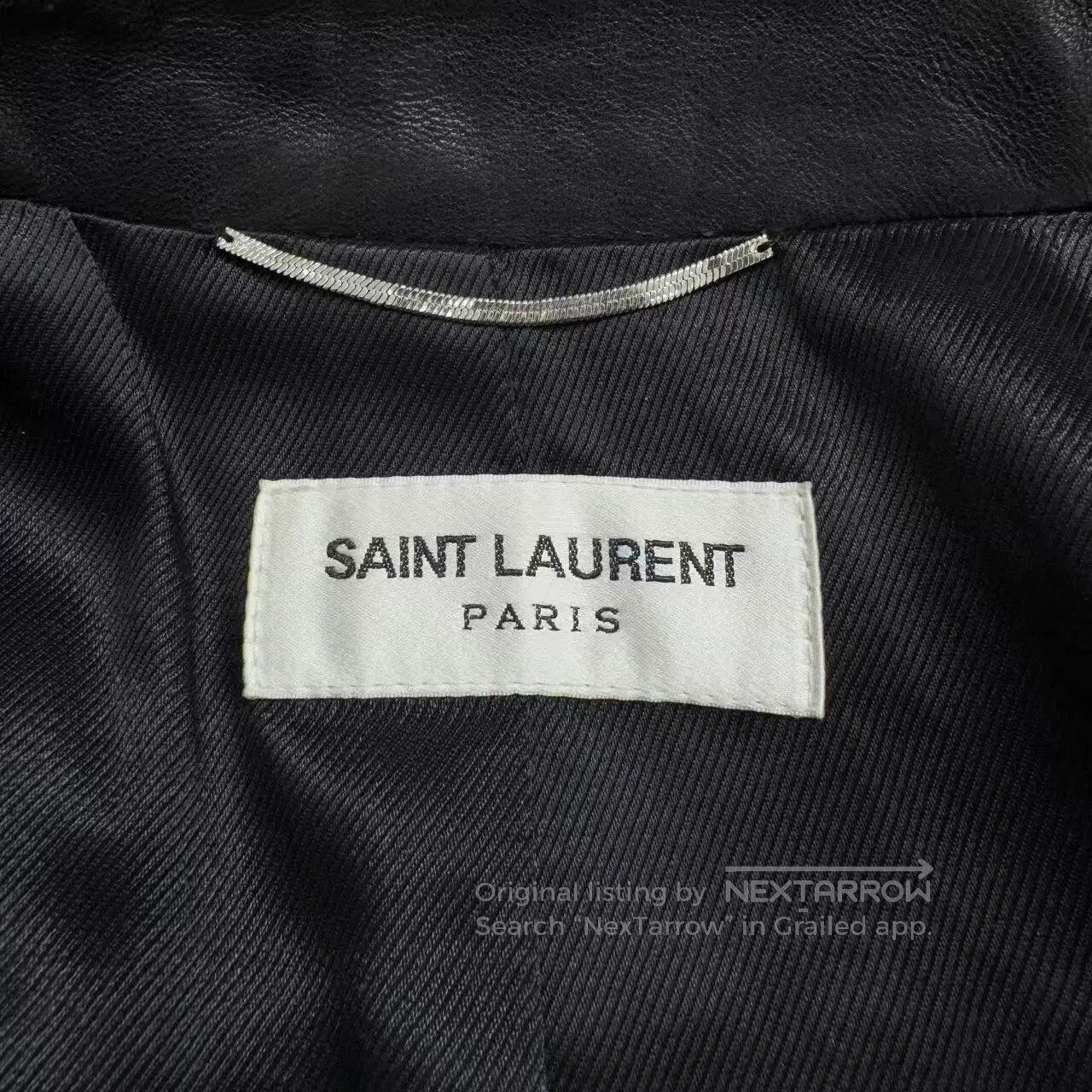Saint Laurent Paris Saint Laurent Paris Logo rivet; sheepskin locomotive jacke Size US M / EU 48-50 / 2 - 4 Thumbnail