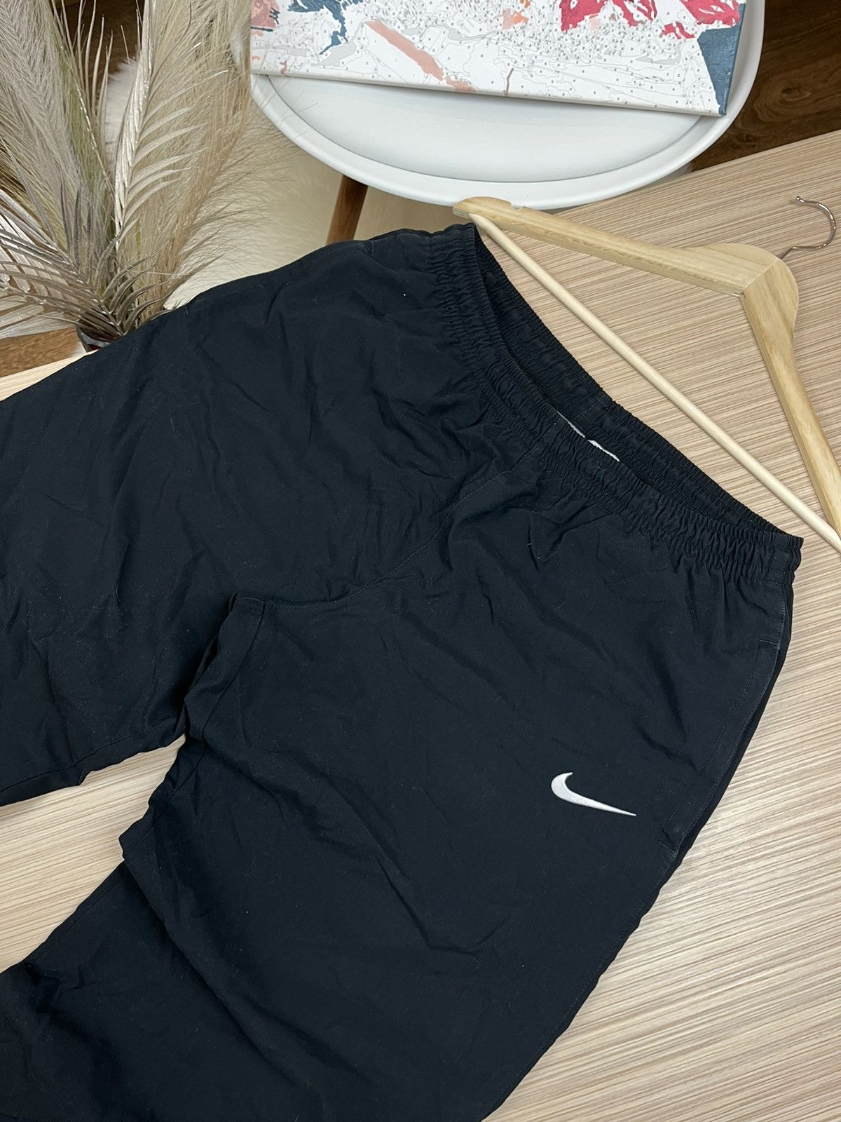 Nike × Vintage Vintage Y2K Nike Beige Track Pants Hype Streetwear Size US 32 / EU 48 - 2 Thumbnail