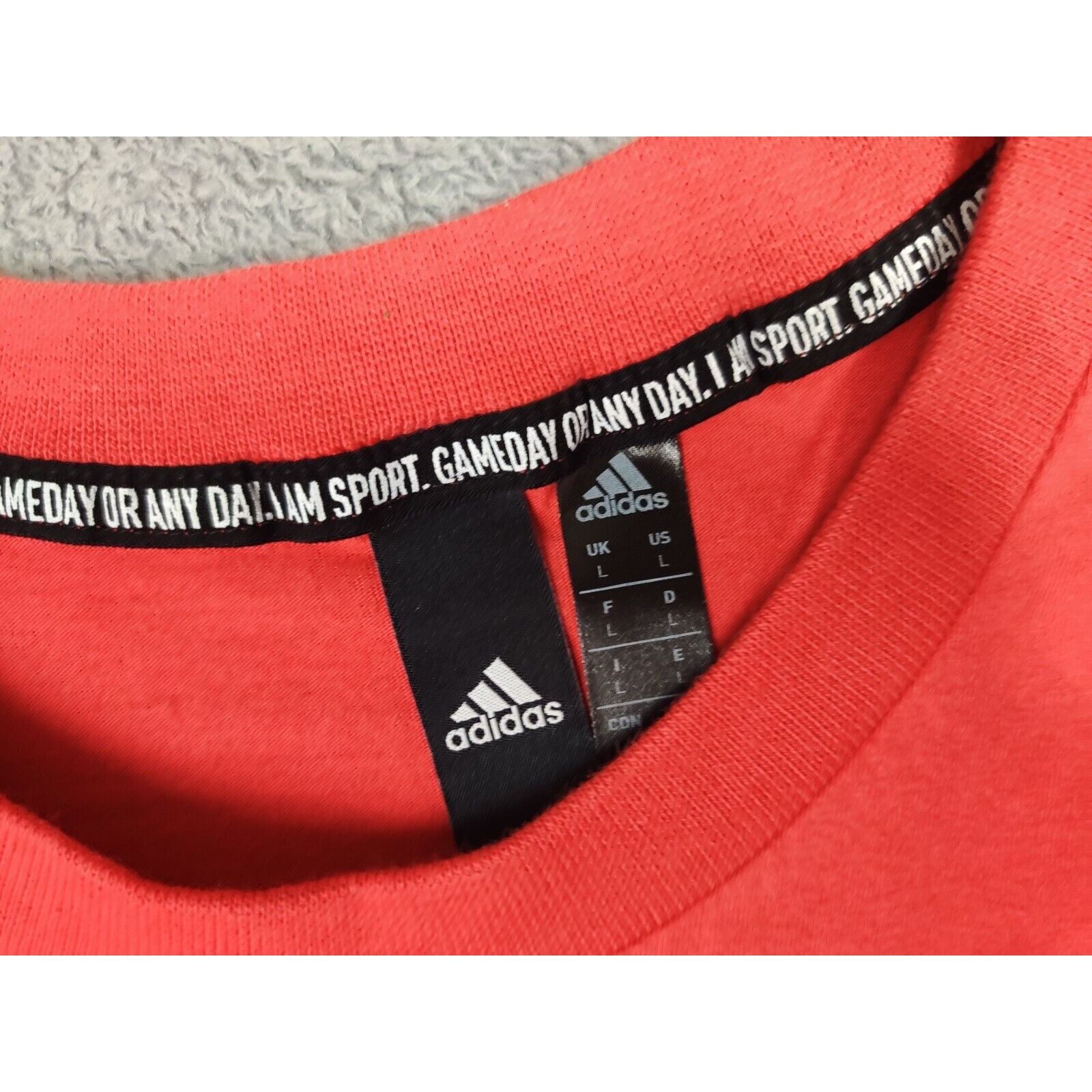 Adidas Adidas Shirt Adult Mens Large Red White 3 Striped Spell Out Size US L / EU 52-54 / 3 - 5 Thumbnail
