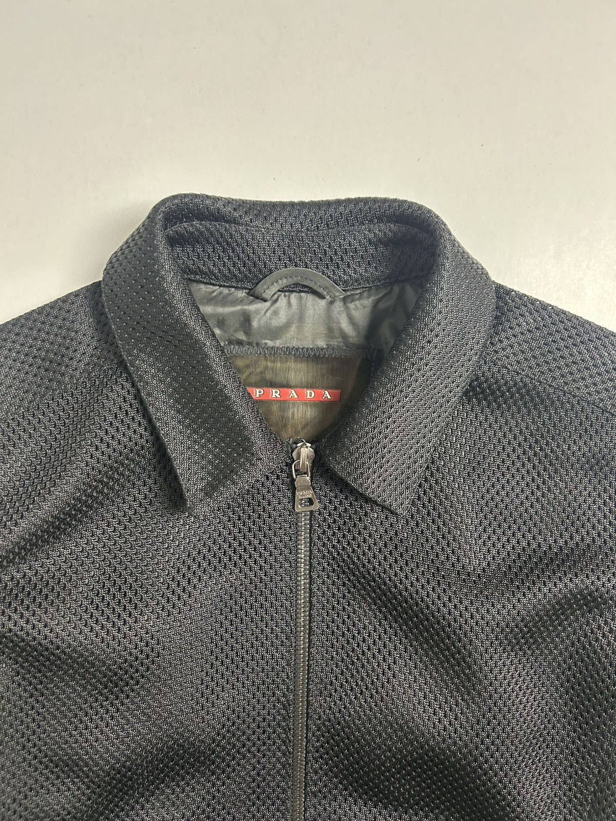Prada Vintage 00’s Prada Sport Mesh/Leather Biker Jacket Size M / US 6-8 / IT 42-44 - 3 Thumbnail