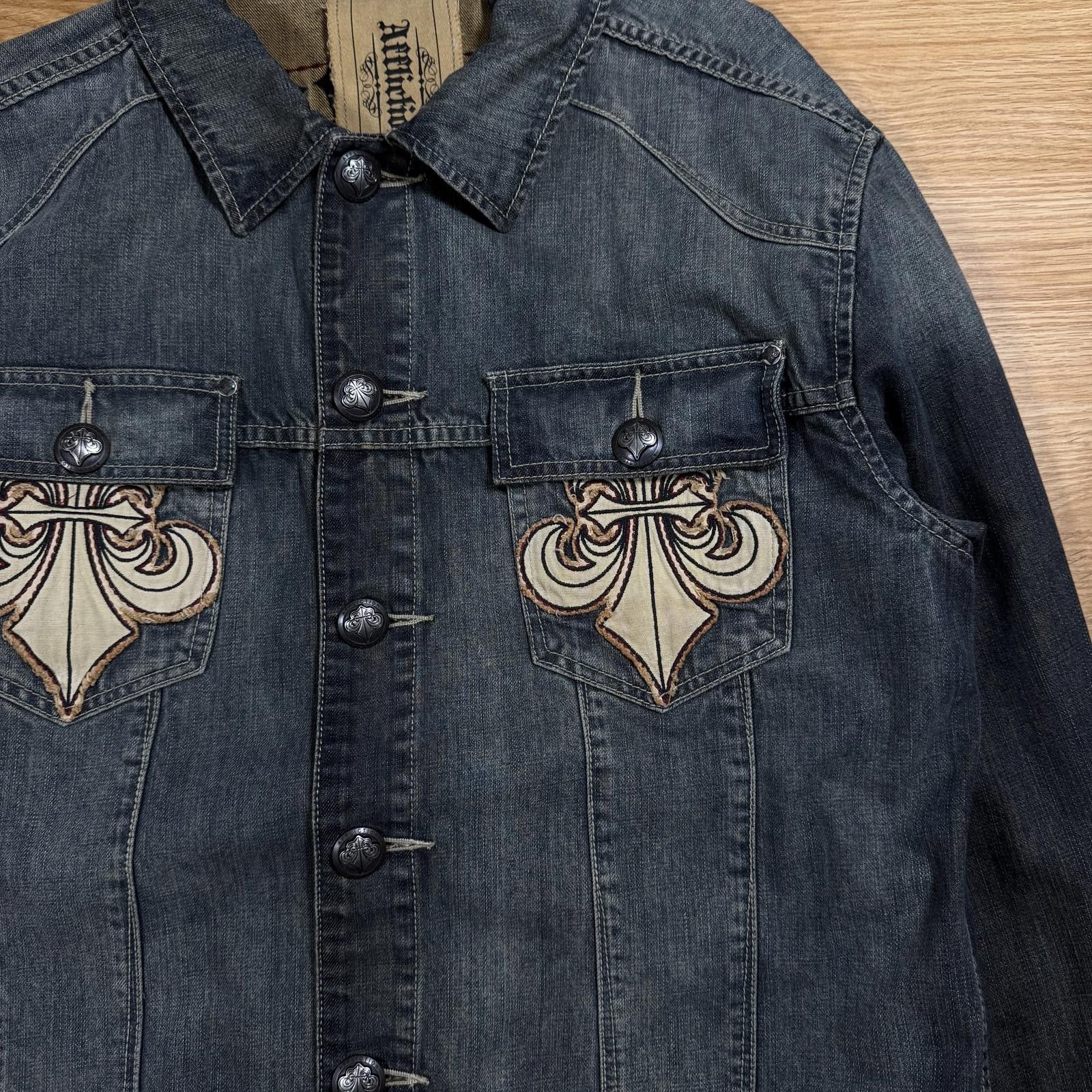 Affliction Affliction Denim Jacket Fleur Filigree Mens XL Size US XL / EU 56 / 4 - 3 Thumbnail