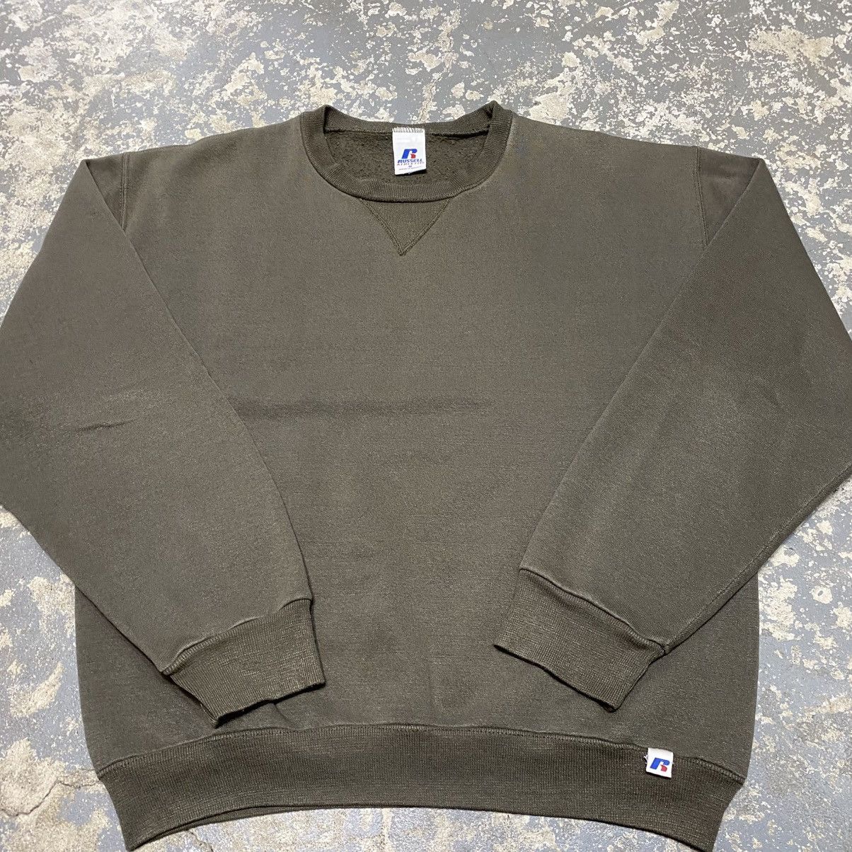 Russell Athletic × Vintage Vintage Russell Athletic Brown Blank Boxy Crewneck Hoodie Size US M / EU 48-50 / 2 - 8 Thumbnail