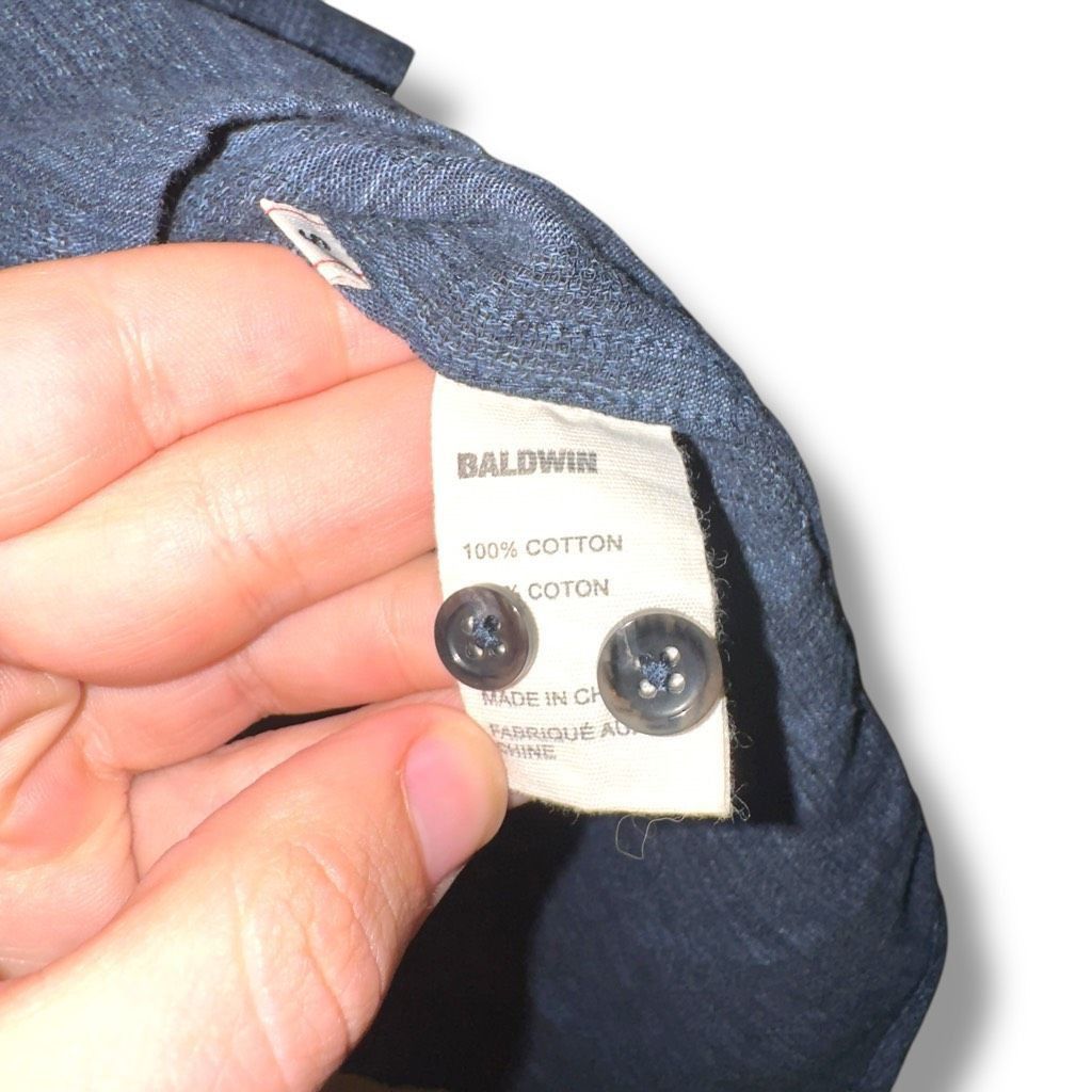 Baldwin Baldwin Denim KC Navy Woven Oxford Button Down Sz S Size US S / EU 44-46 / 1 - 7 Thumbnail