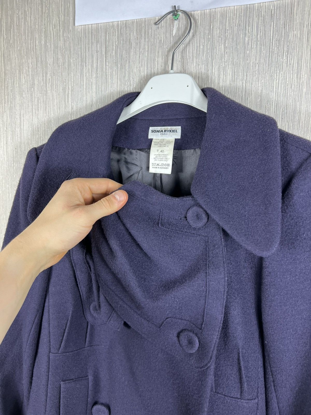 Sonia Rykiel Sonia Rykiel Paris wool double breasted navy coat casual Size M / US 6-8 / IT 42-44 - 14 Thumbnail