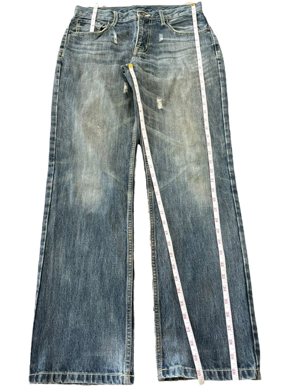 Uniqlo Vintage Japanese Brand Mud Wash Distressed Jeans Size US 31 - 7 Thumbnail
