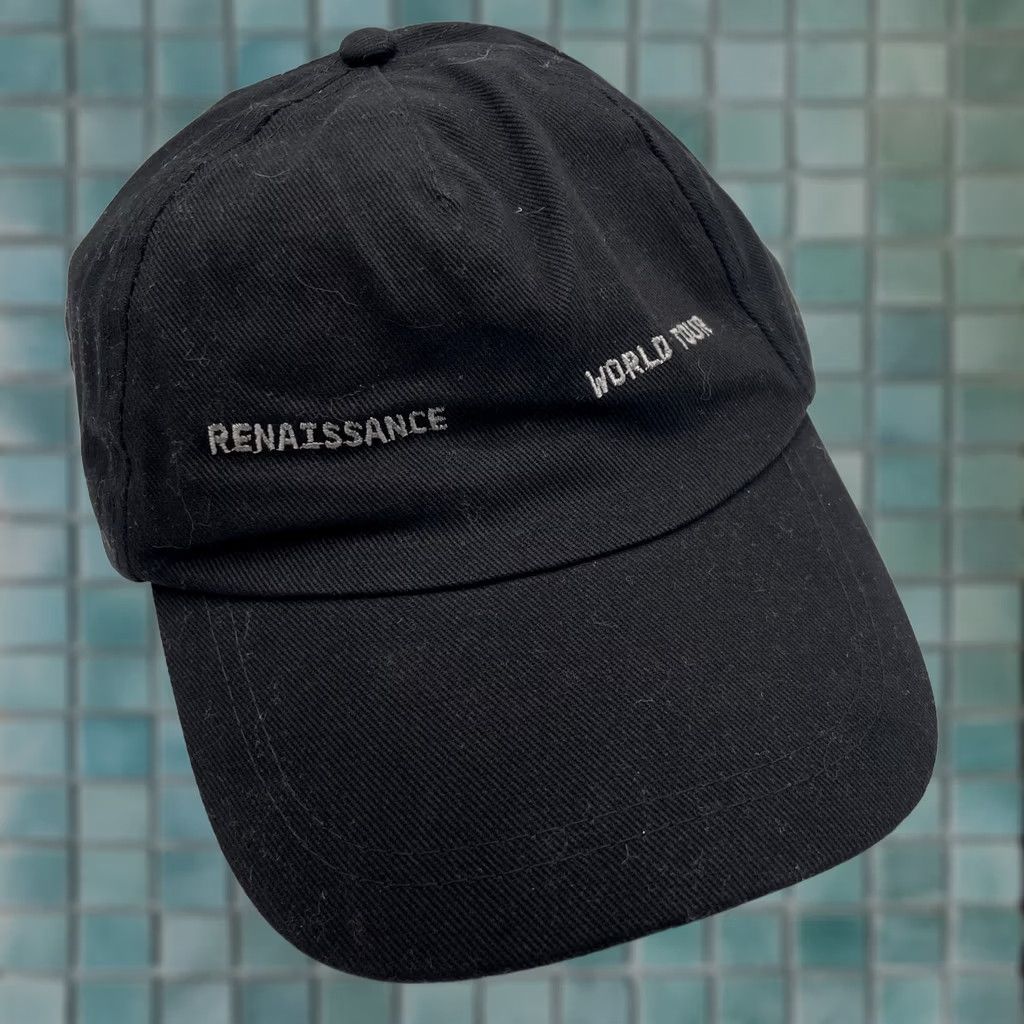 Vintage Beyonce Hat Cap Womens Black Renaissance World Tour Official Baseball Cap Adjustable Lightweight Straps One Size Women's Size ONE SIZE - 1 Thumbnail