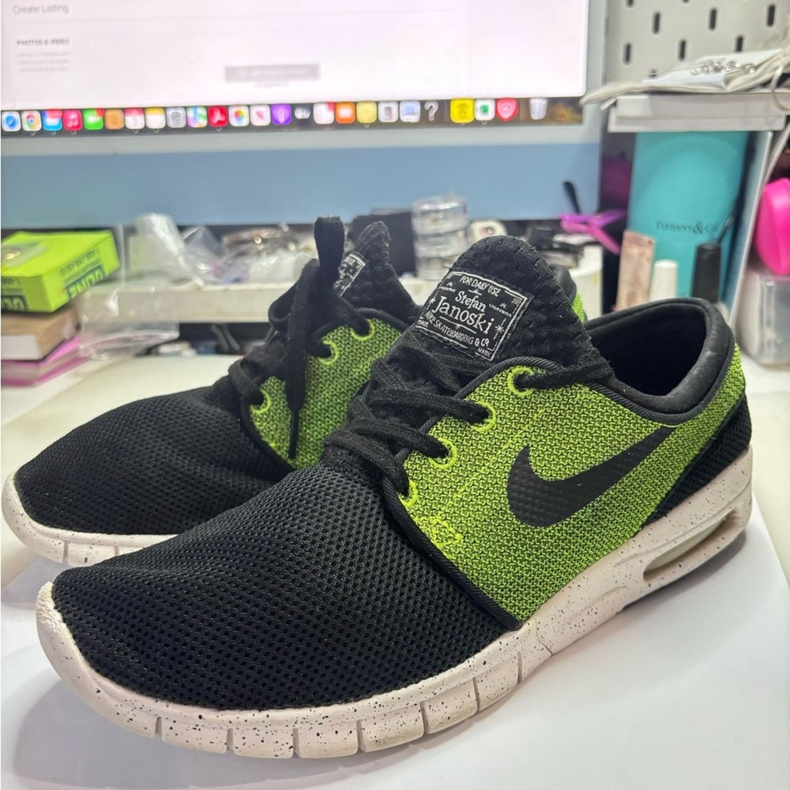 Nike NIKE SB Stefan Janoski Max Black Volt Sneakers Black/Lemon Size US 8.5 / EU 41-42 - 3 Thumbnail
