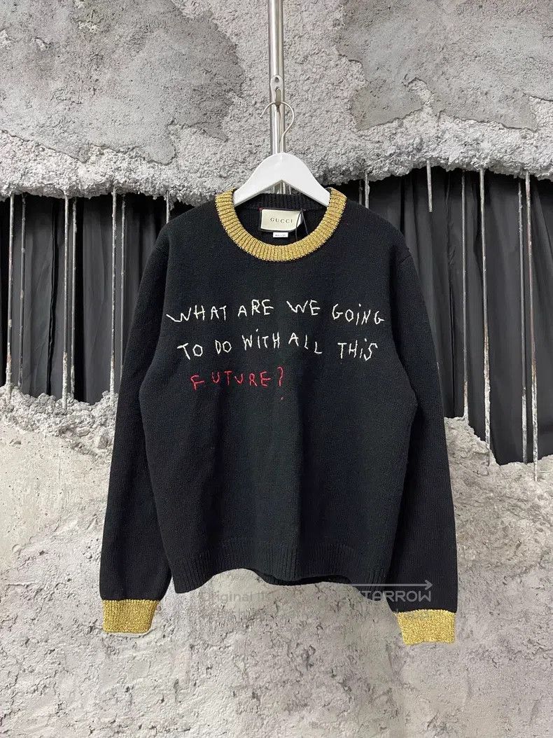Gucci Gucci Black gold sweater Size US M / EU 48-50 / 2 - 1 Thumbnail