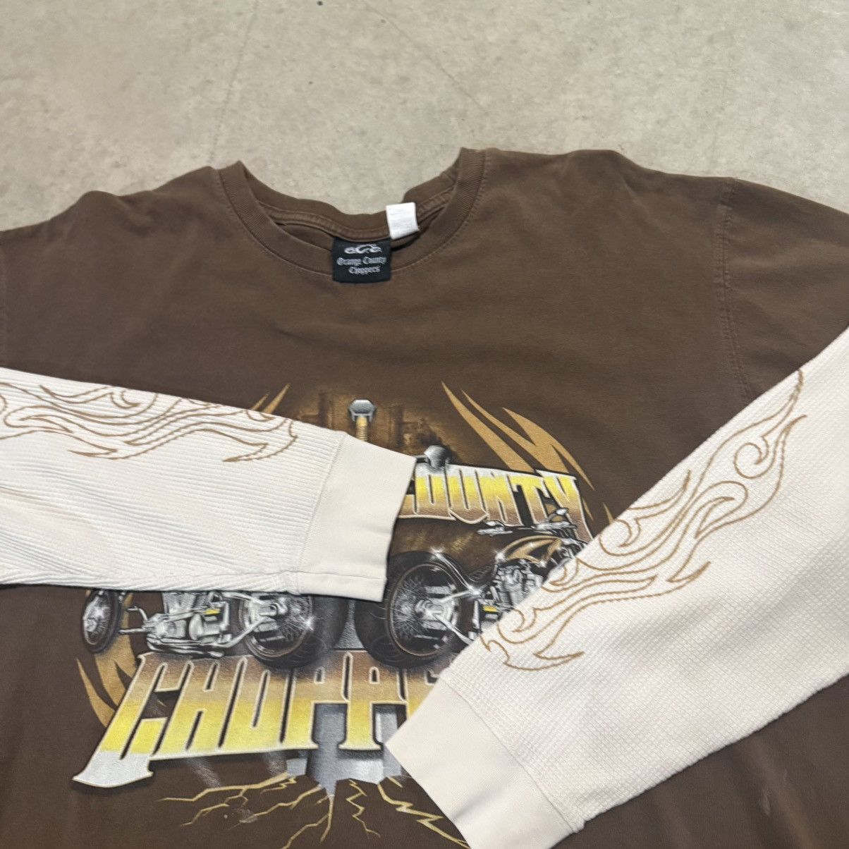 West Coast Choppers Vintage Orange County Choppers Thermal Lined Shirt Size US L / EU 52-54 / 3 - 4 Thumbnail