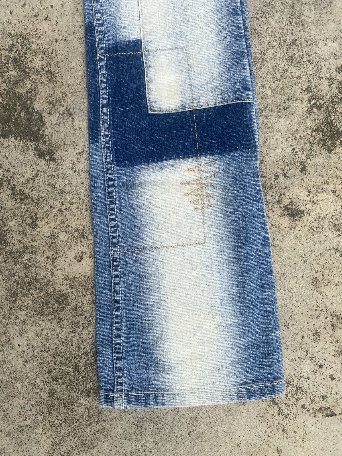If Six Was Nine × Japanese Brand Flare Jeans Ruble Patchwork Bootcut Size US 29 - 5 Thumbnail