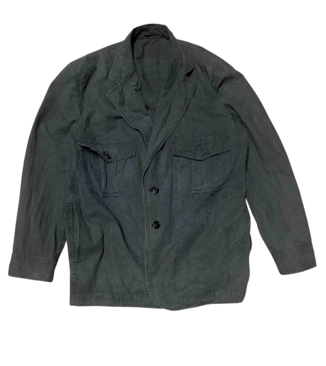 Comme des Garcons Homme Plus × Rei Kawakubo Trashed French Vintage Comme des garçon Home Work Jacket Size US M / EU 48-50 / 2 - 2 Thumbnail