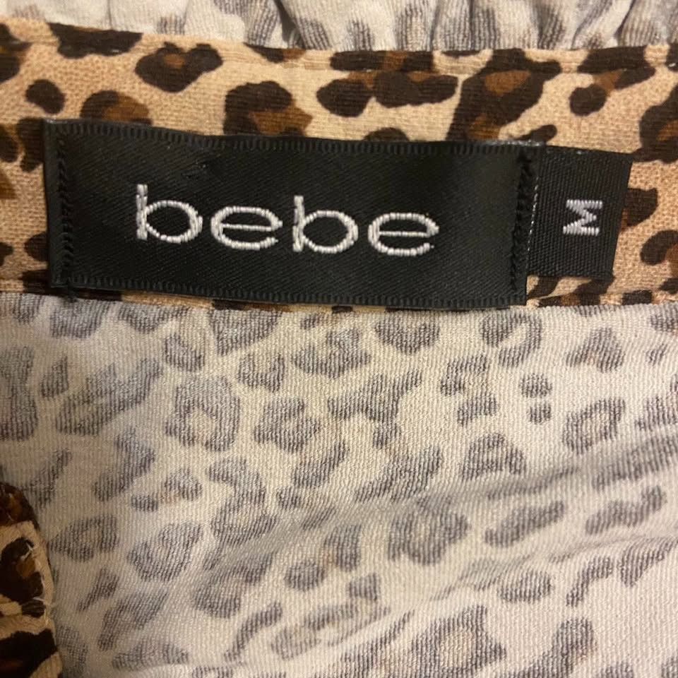 Bebe Vintage Bebe Leopard Print Rhinestone Logo Top (Size M) Size M / US 6-8 / IT 42-44 - 7 Thumbnail