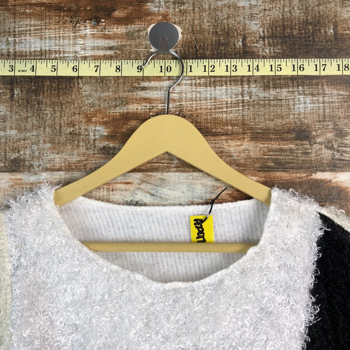 Homespun Knitwear Japan vintage patchwork fur shaggy Knitwear #A2297 Size L / US 10 / IT 46 - 4 Thumbnail