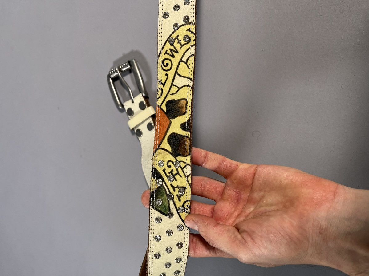 Ed Hardy Ed Hardy Love Slowly Skull Studded Gem Belt Size 30 - 1 Thumbnail