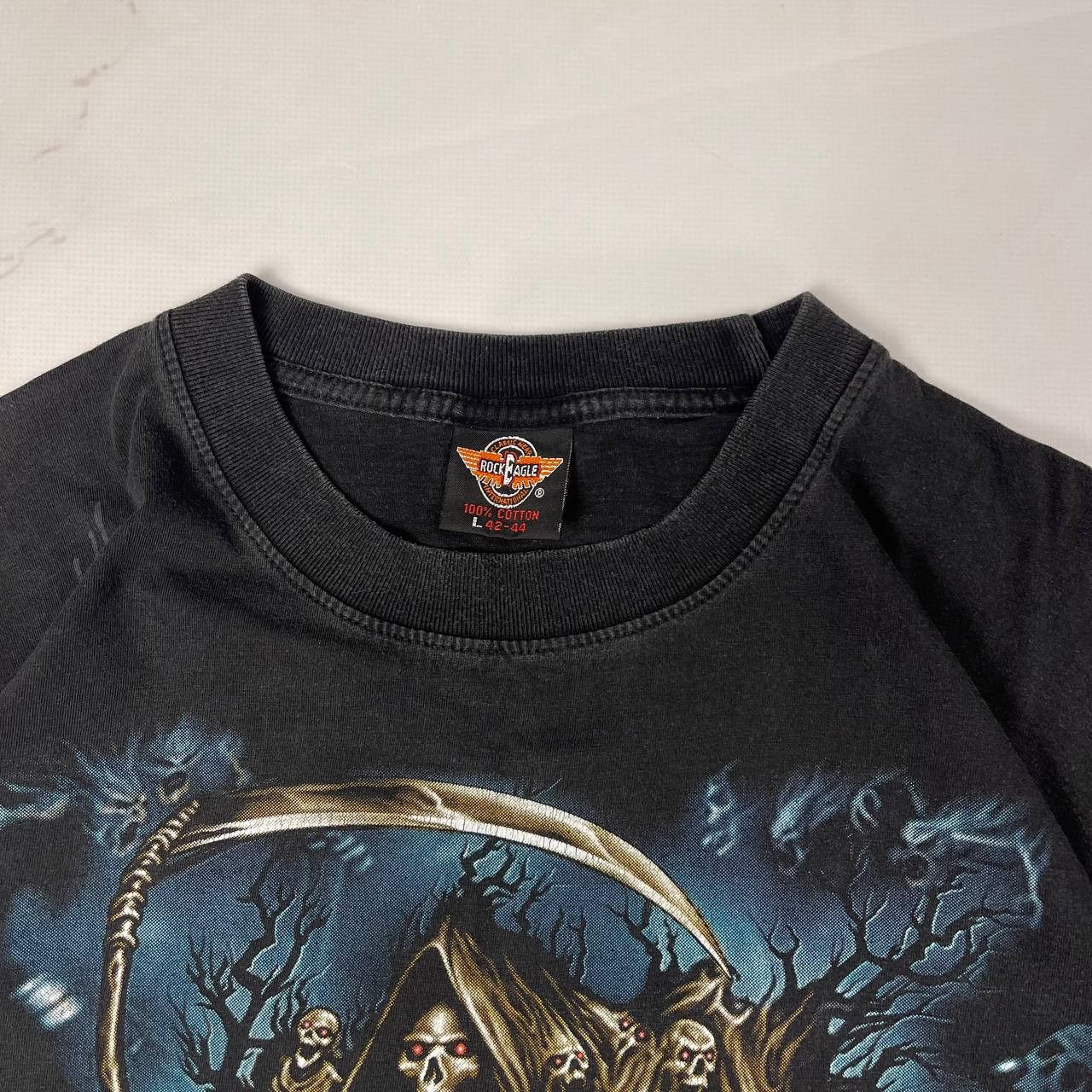 Vintage Vintage Black Grim Reaper 2000s Horror Graphic T Shirt Sz L Size US L / EU 52-54 / 3 - 9 Thumbnail