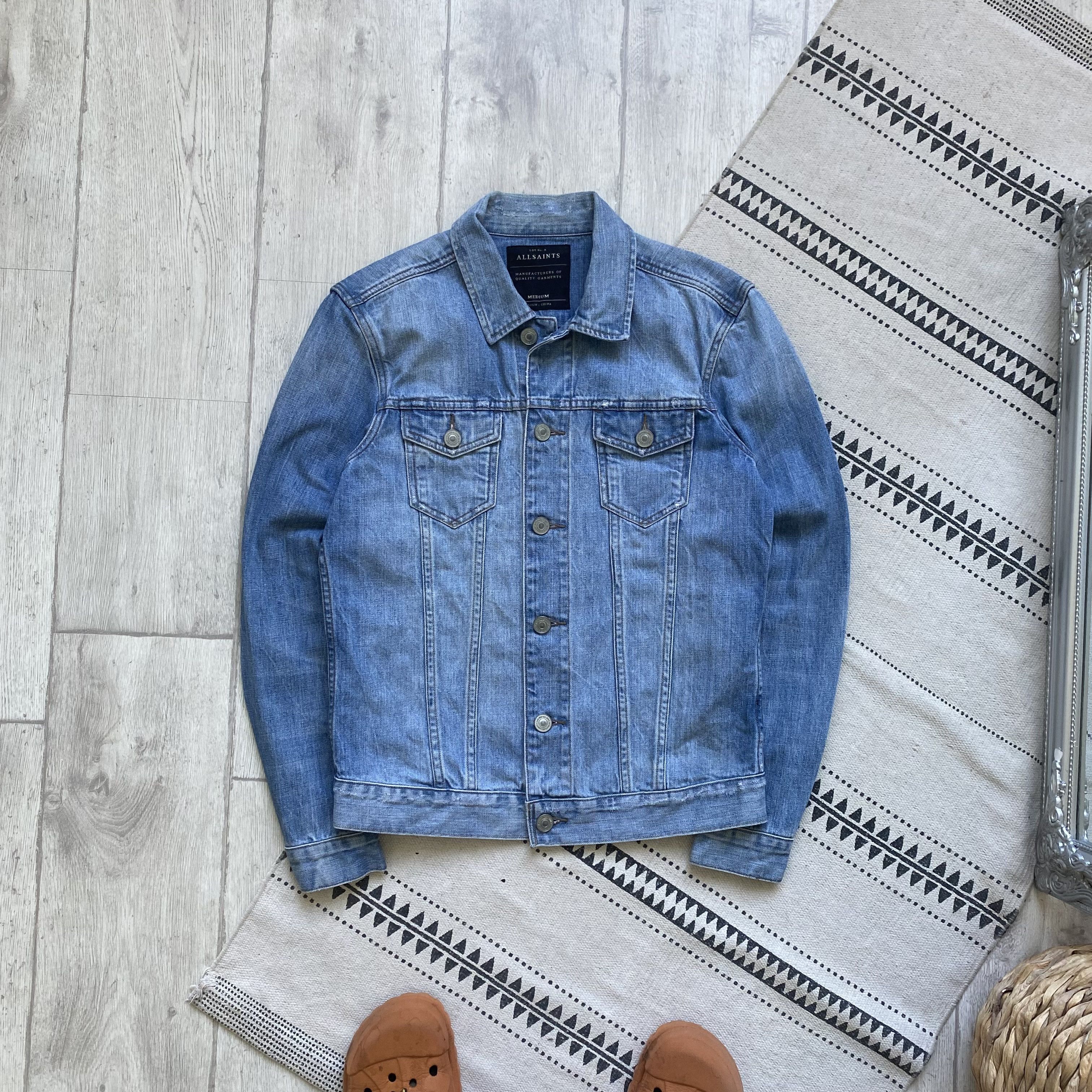 Allsaints ALLSAINTS Denim jacket Trucker Faded Blue Jeans Size US M / EU 48-50 / 2 - 1 Thumbnail
