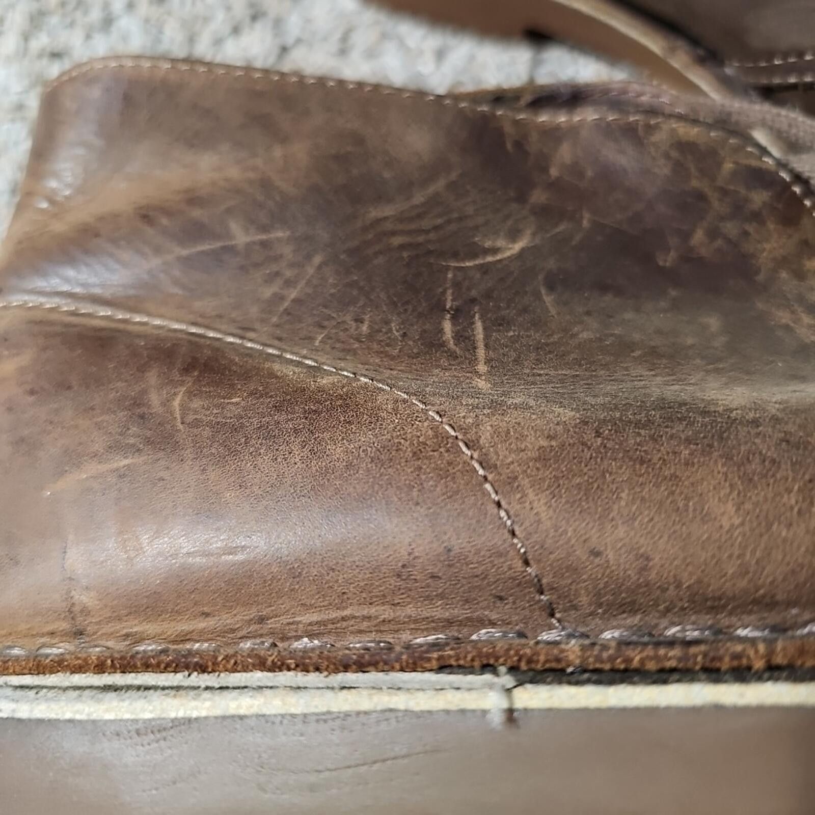 Clarks Clark's Mens 11M Leather Chukka Boots Size US 11 / EU 44 - 2 Thumbnail