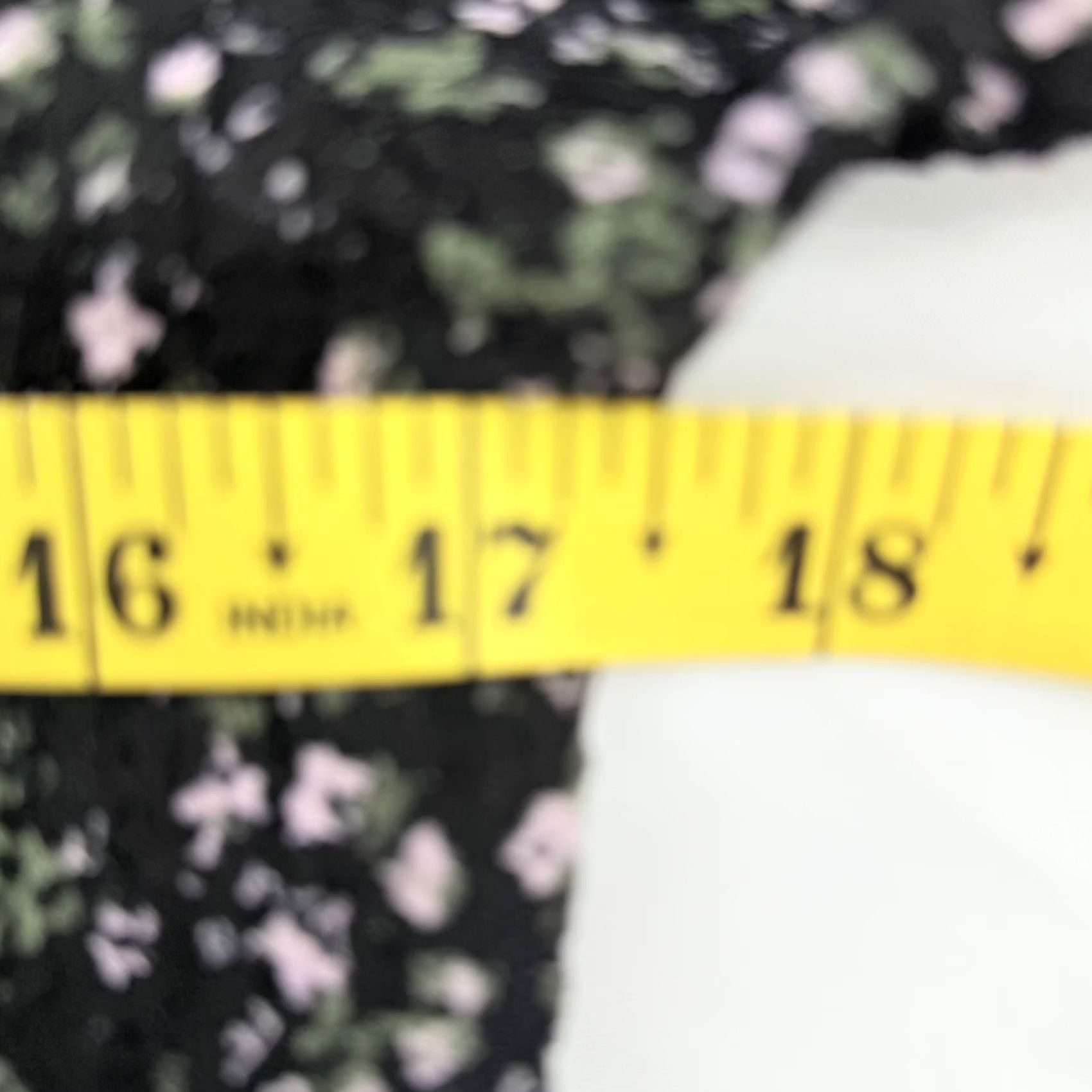 Loft LOFT Shirt Womens Medium Black Green Ribbed Puff Sleeve Floral Long Sleeve Top Size M / US 6-8 / IT 42-44 - 5 Thumbnail