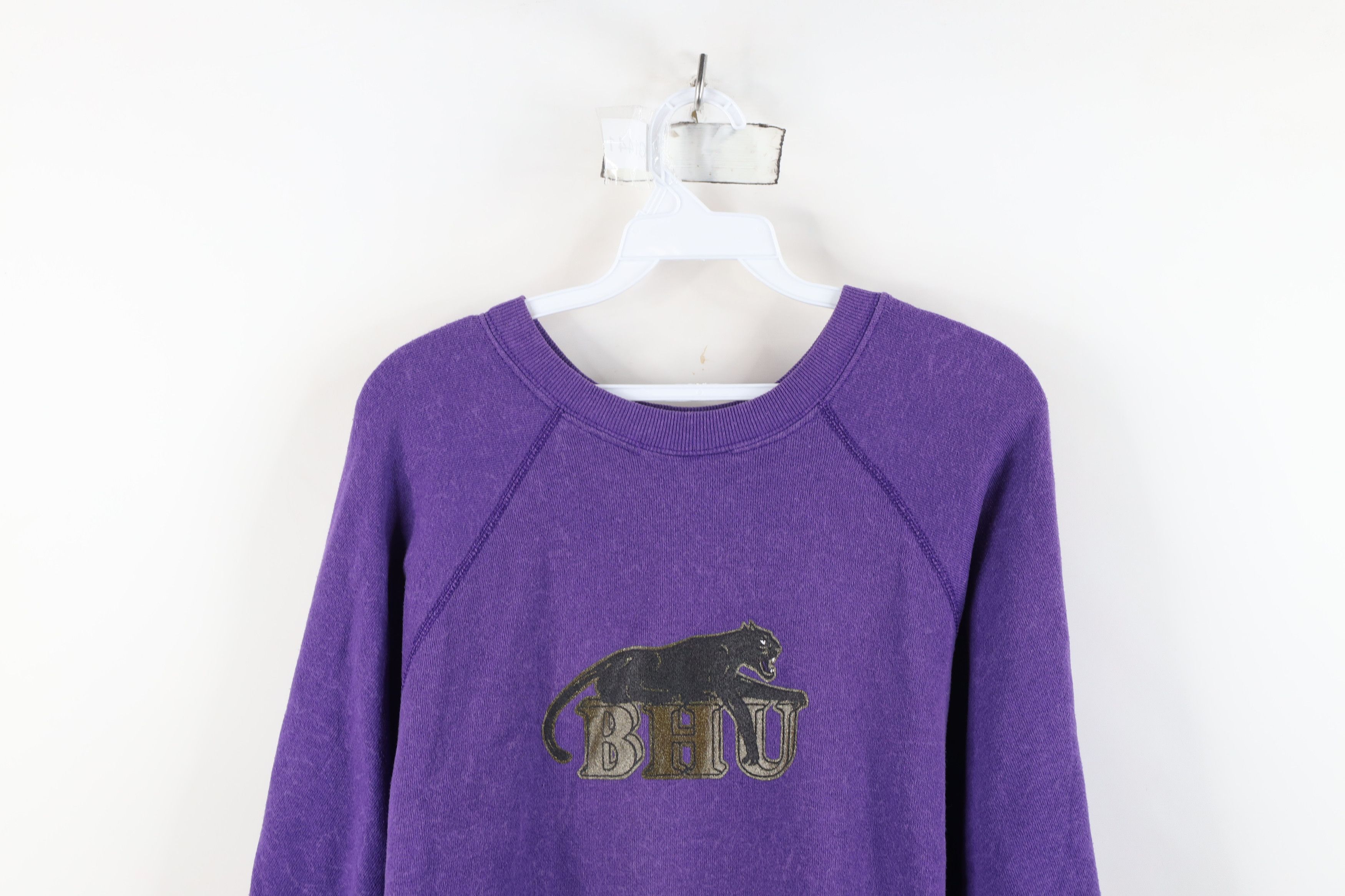 Vintage Vintage 90s Hills University Jaguars Sweatshirt Purple USA Size XL / US 12-14 / IT 48-50 - 13 Thumbnail